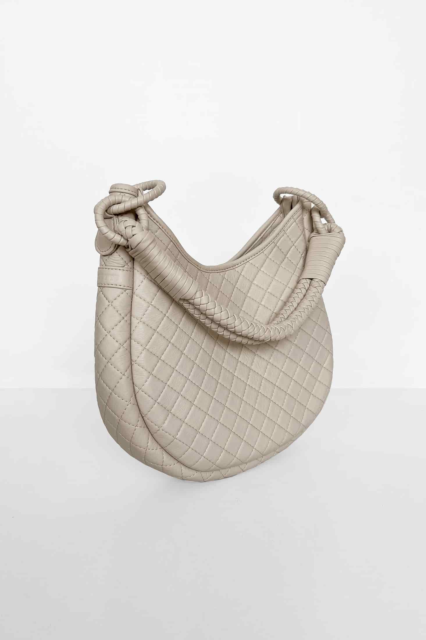 Saddle Shoulder Bag, Beige - miniatura 4