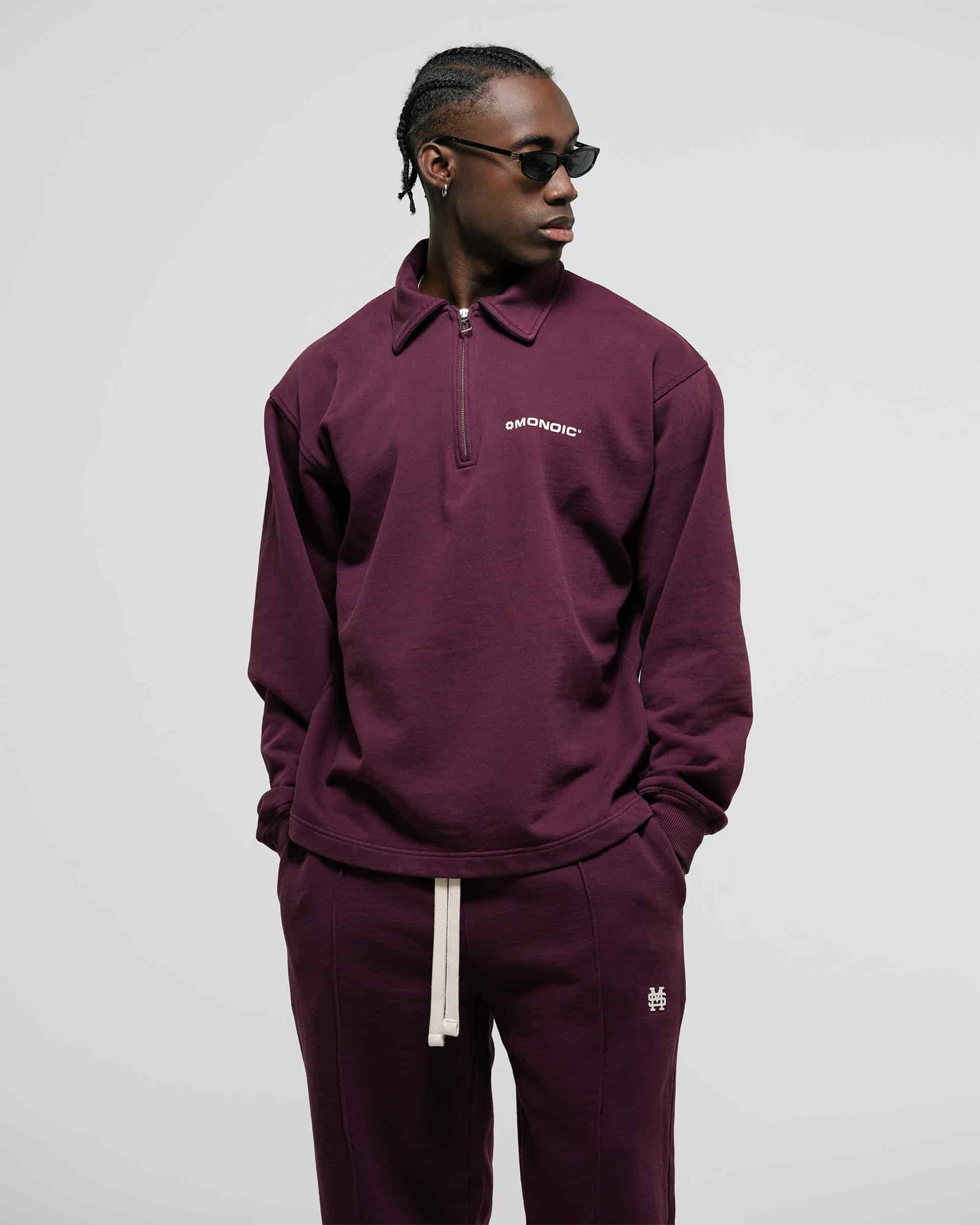 Quarter Zip V3 - Burgundy - miniatura 3