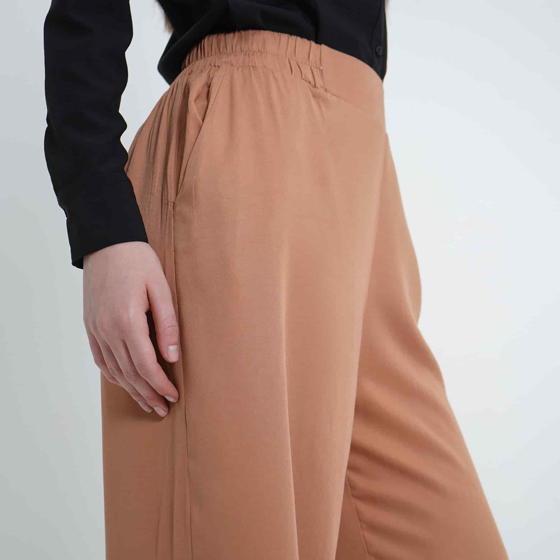 Pantalón palazzo con elastico en cintura - miniatura 5