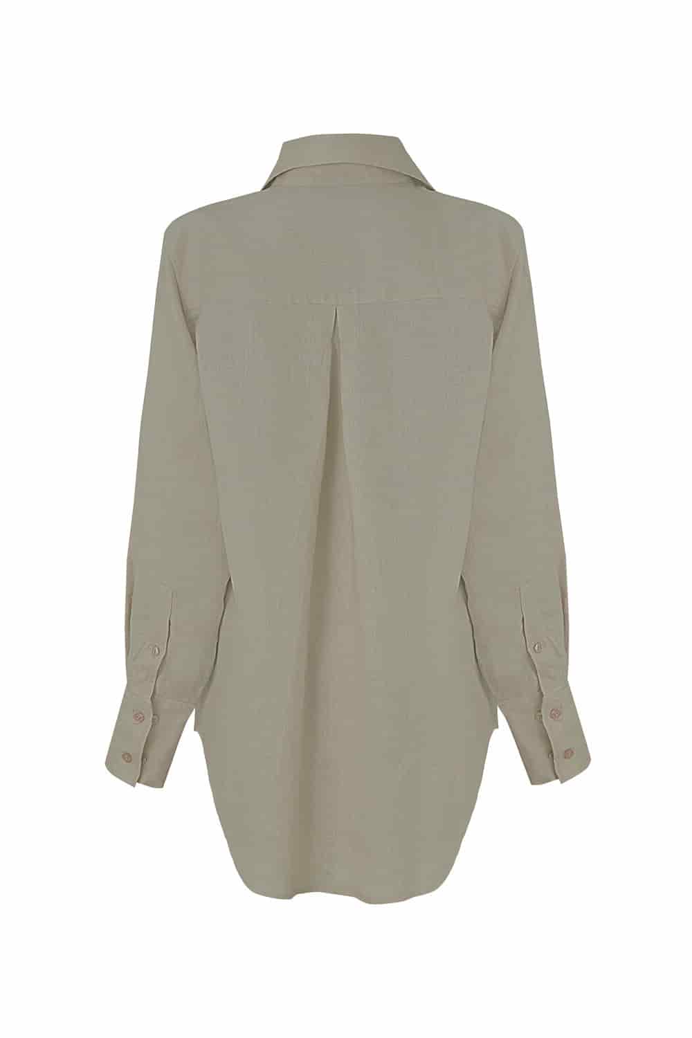 Camisa New Giorgina Sage lino - miniatura 2
