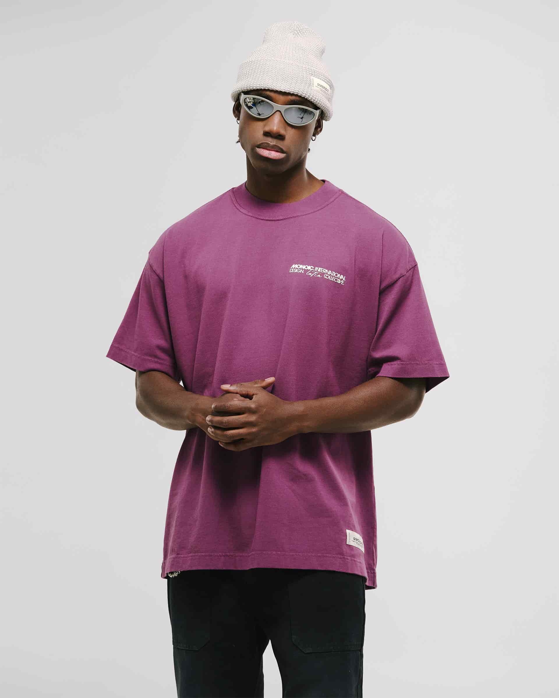 Camiseta Oversized Built For The World - Burgundy - miniatura 3