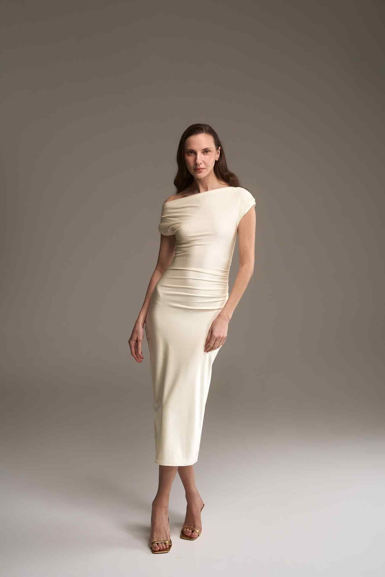 IVORY HUDA MIDI DRESS - miniatura 1