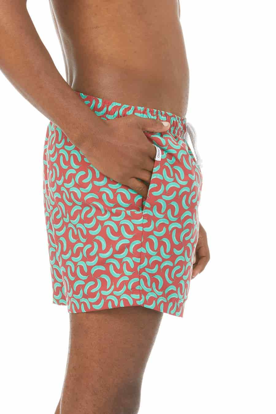 Men's bananas swim trunk burdeos - miniatura 6