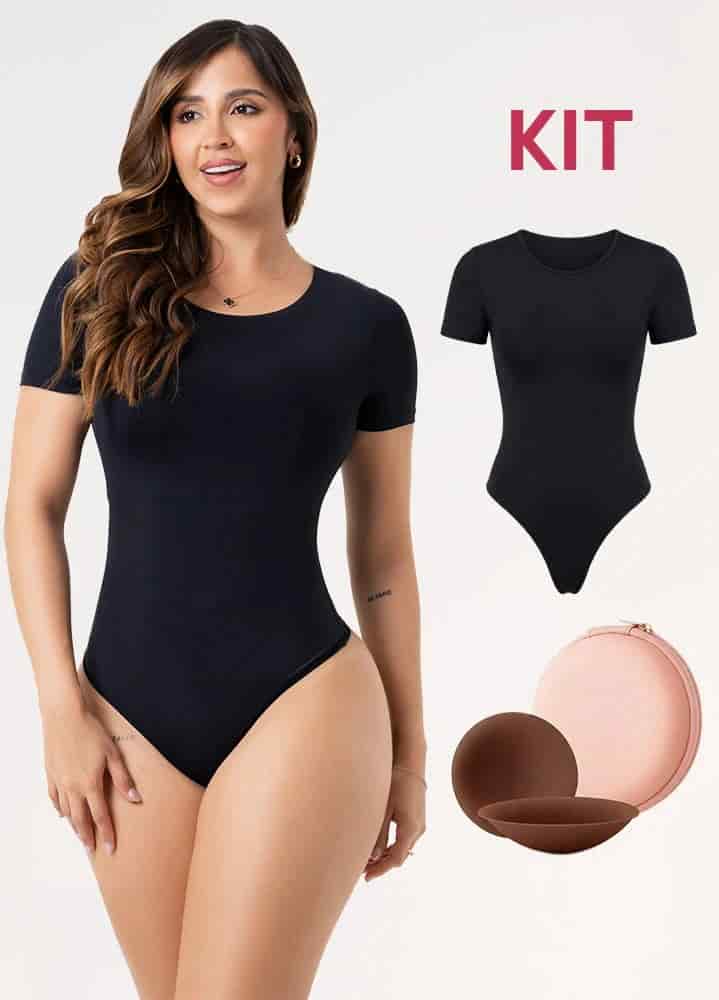 Kit Salome TD01L5: Body Manga Corta + Cubre Pezones Invisibles - miniatura 7