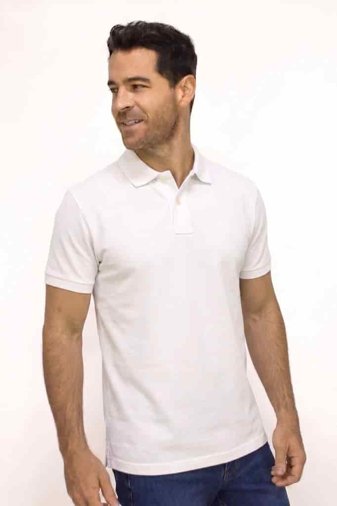 POLO MANGA CORTA BLANCA PARA HOMBRE - miniatura 3