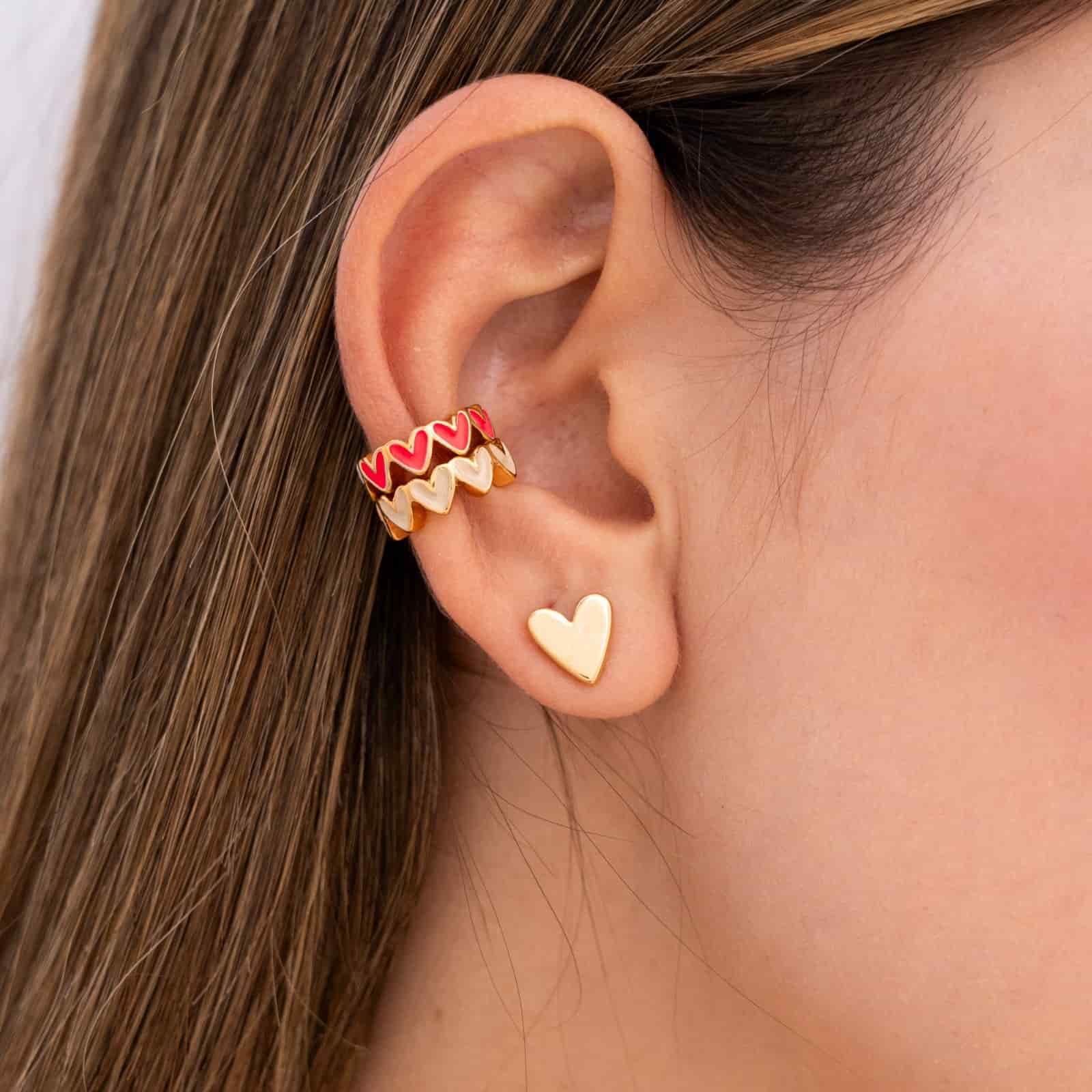 Set De Aretes 1 Par De Topos Y 2 Earcuff - miniatura 4