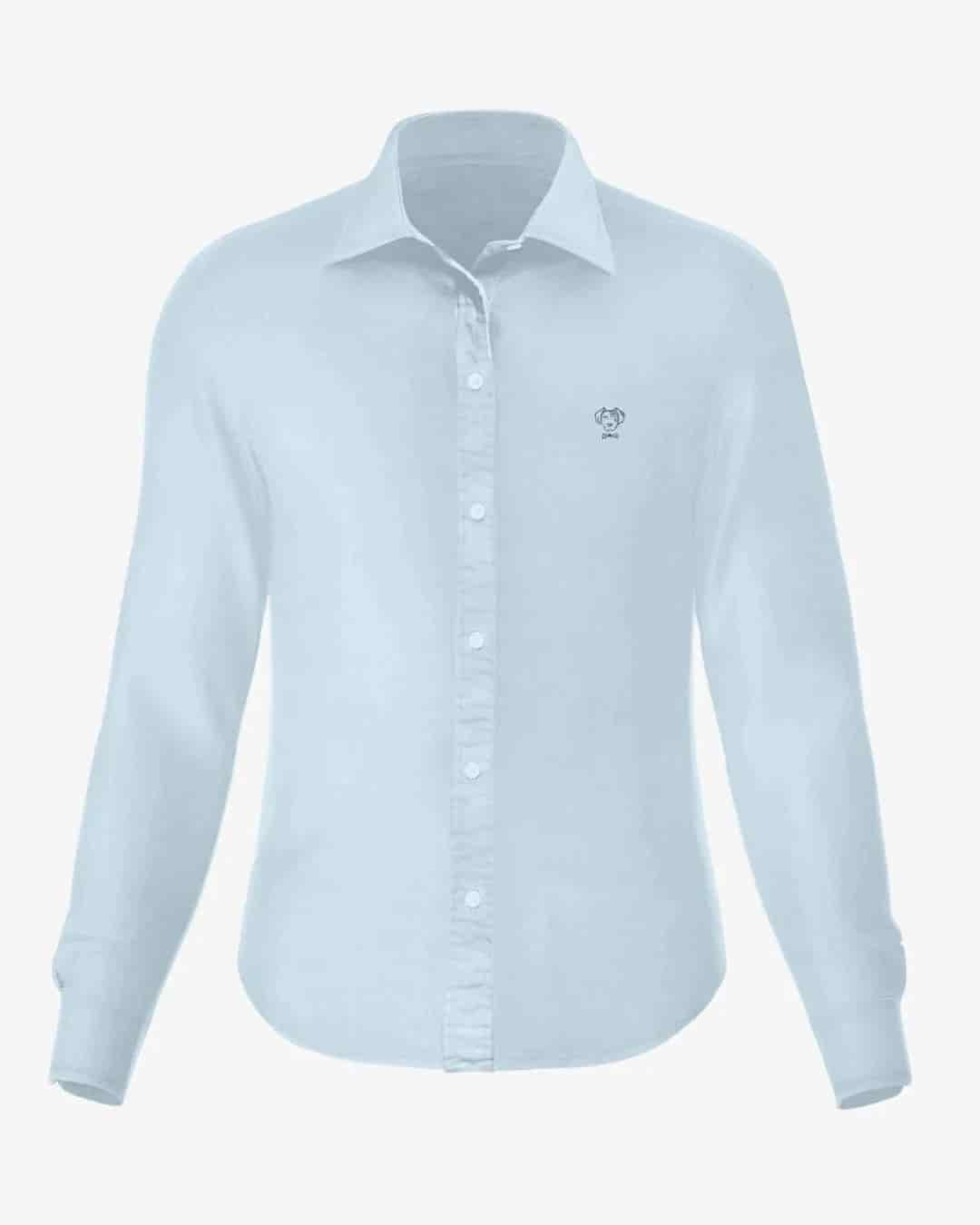 Camisa Performance Antiarrugas De Mujer Azul Claro - miniatura 5