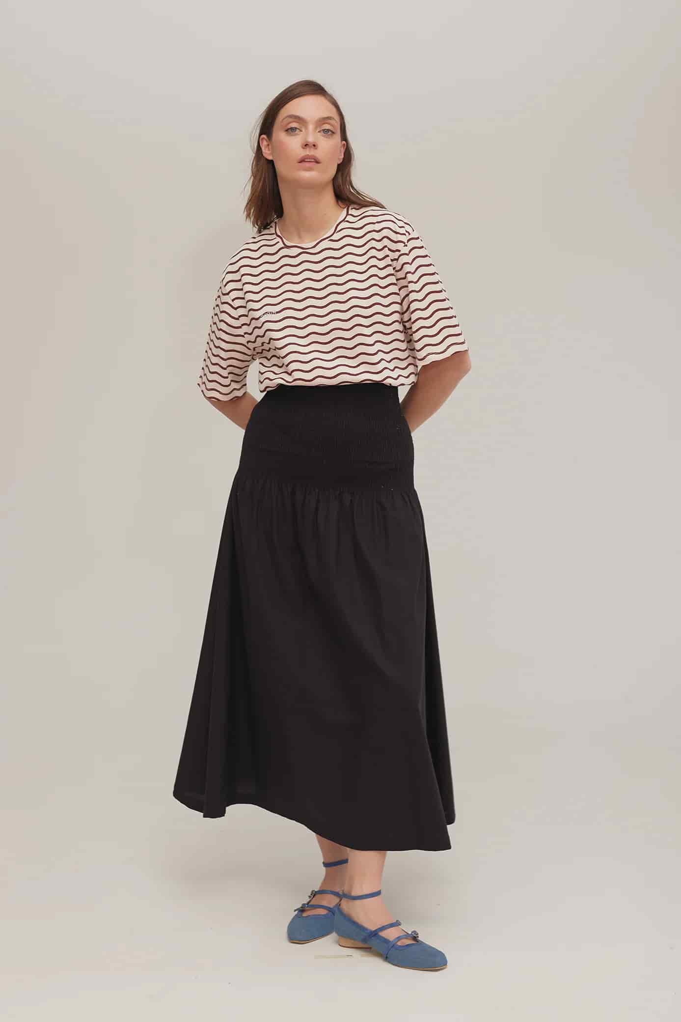 Falda Shirred Negro - miniatura 9