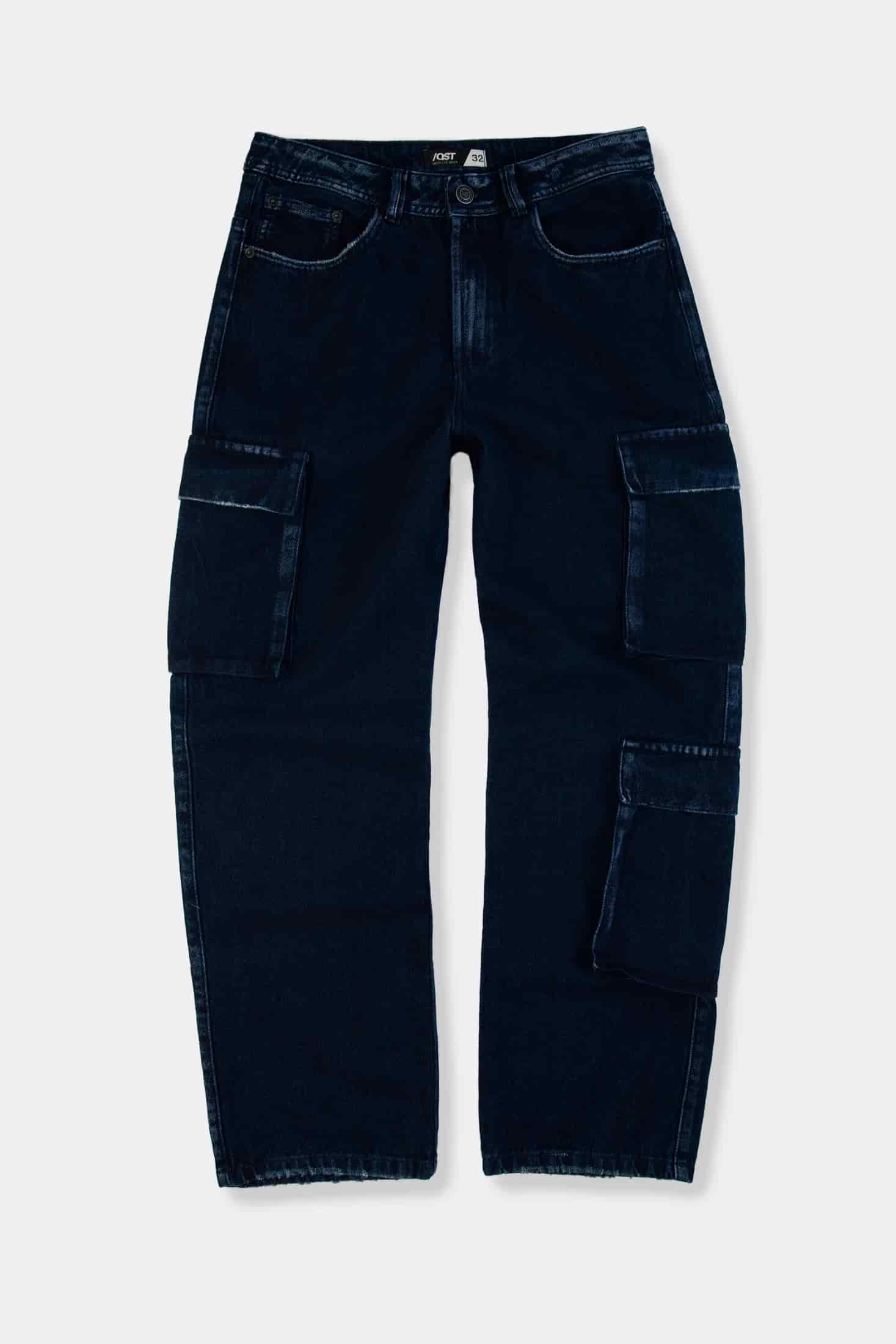 JEAN CARGO COLOR AZUL OSCURO - miniatura 1