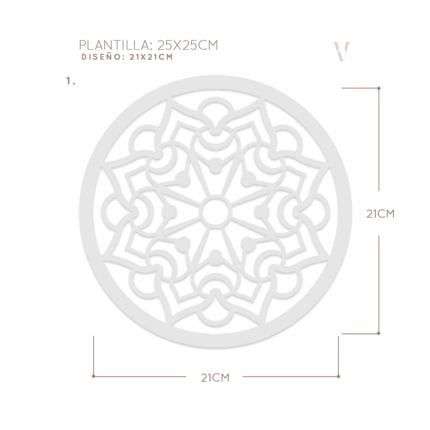 Plantillas para pintar, Vamarú Stencils, Colección Armonía 25cm y 48cm, 5und - miniatura 3