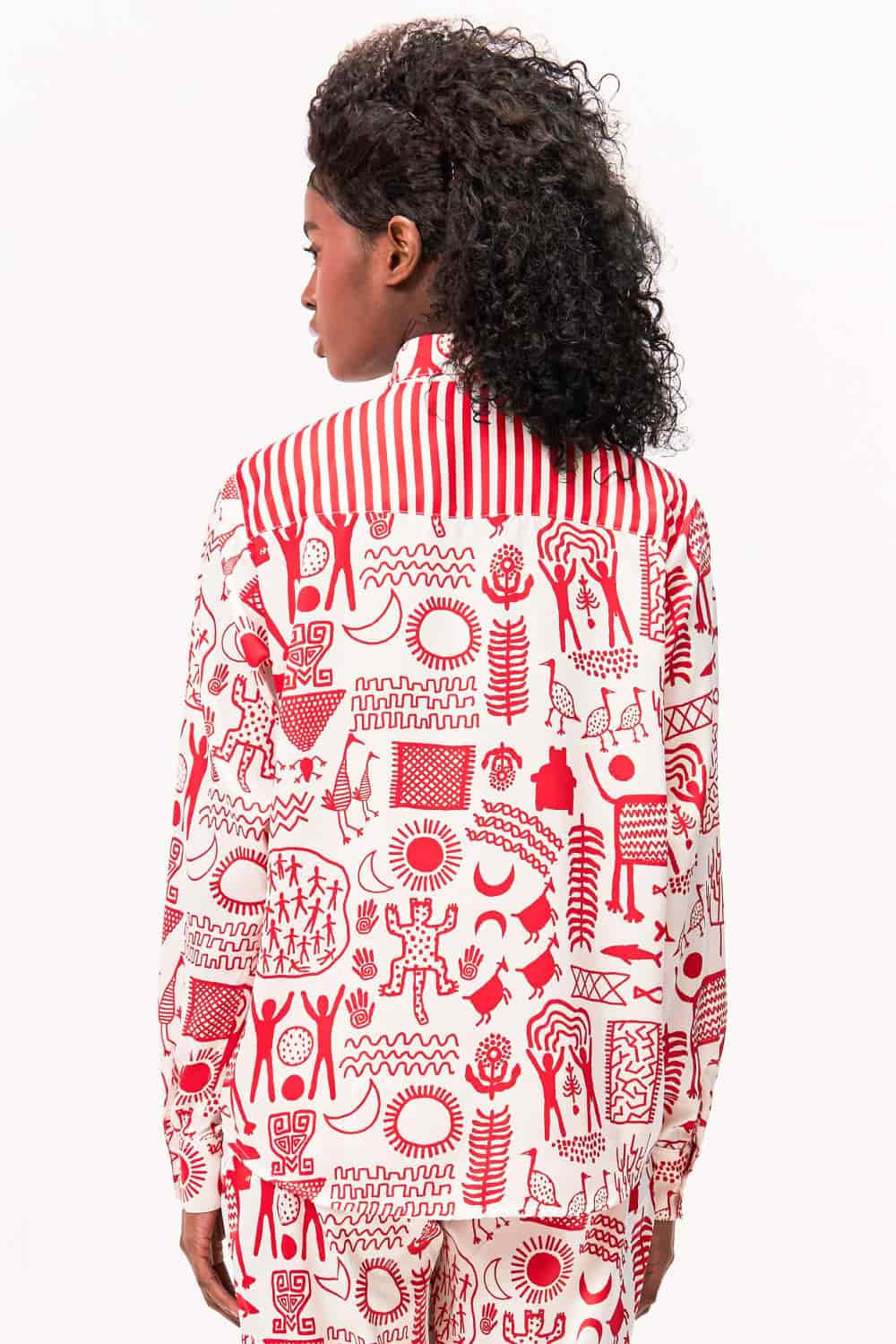 Camisa Manga Larga Unisex / Ilustración Rupestre - miniatura 4