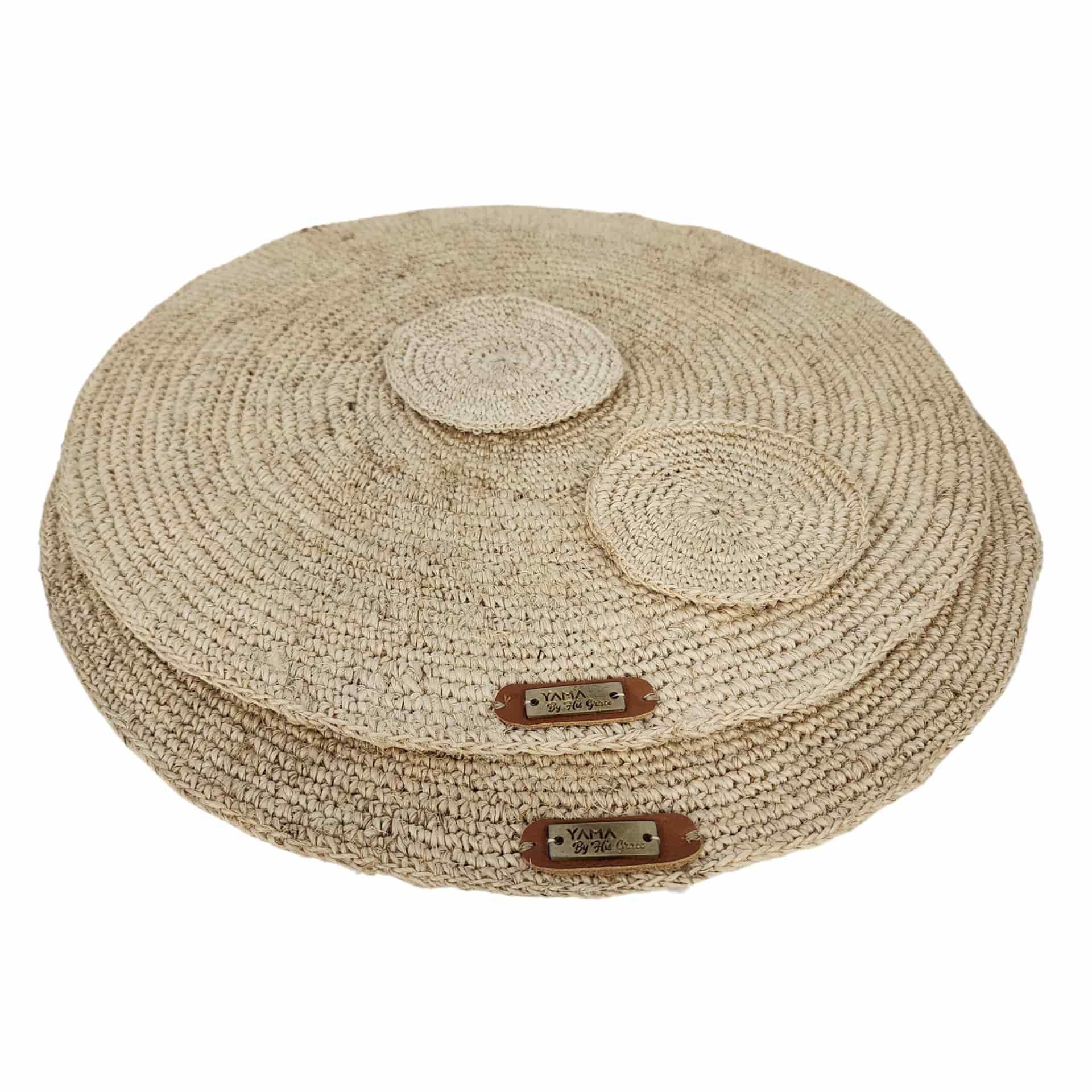 Handwoven Placemat & Coaster Set - miniatura 1