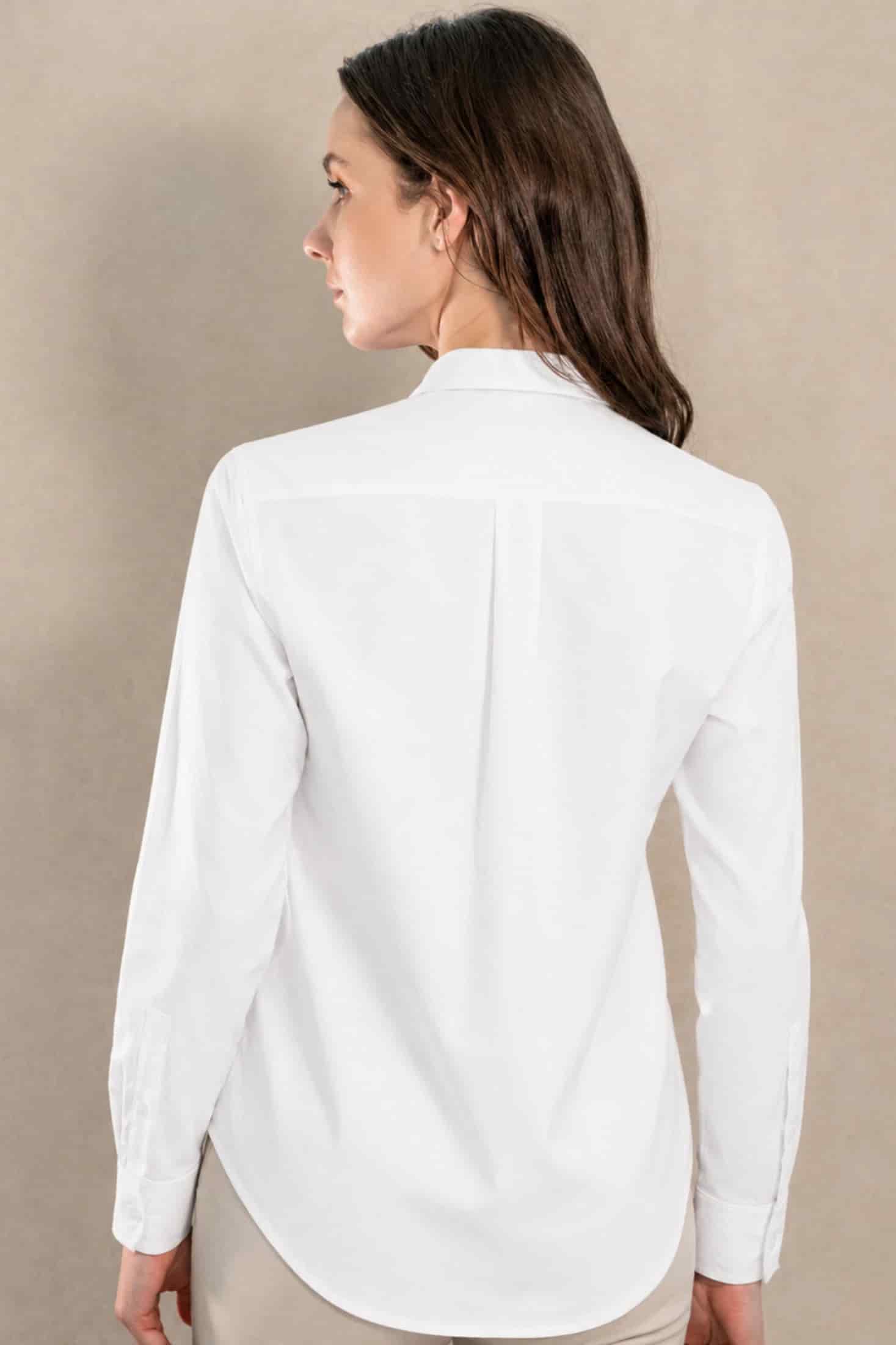 Camisa Antimanchas Oxford de Mujer Blanco - miniatura 4