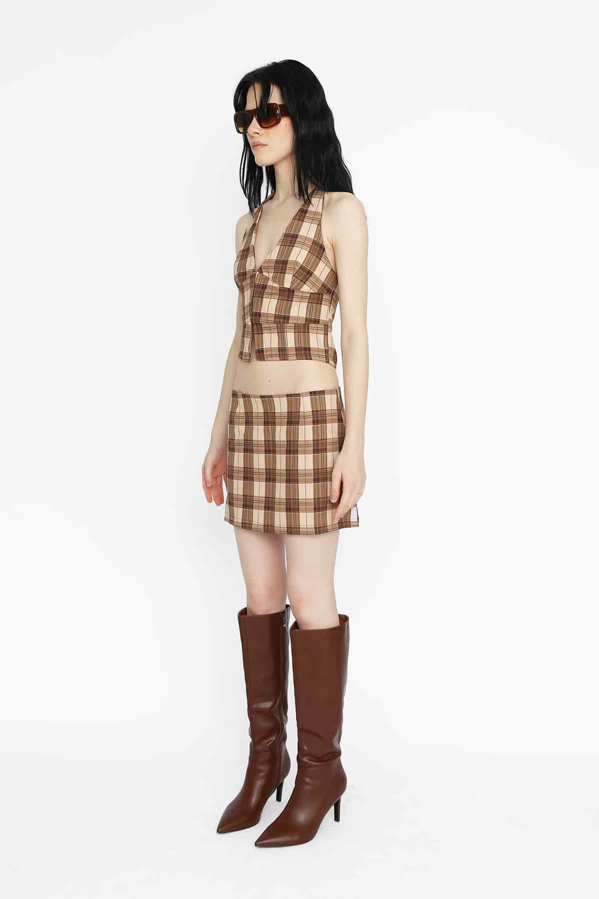 Mini Skirt In 90’s Plaid - miniatura 3