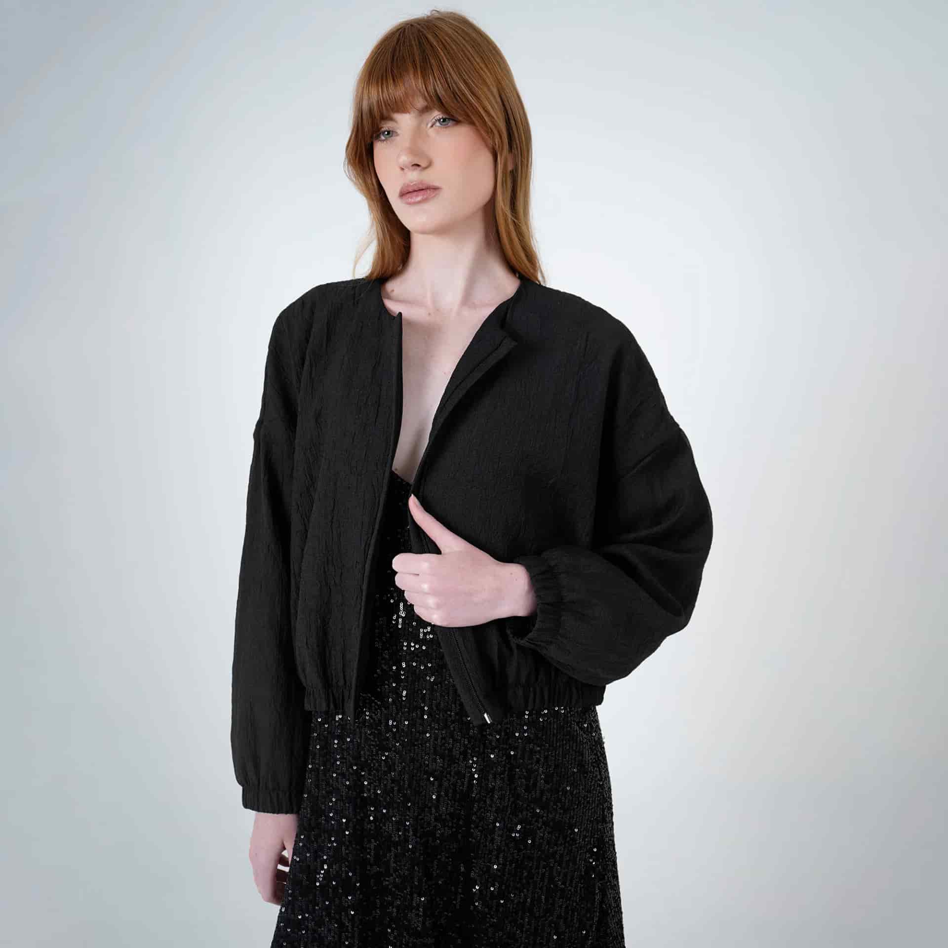 Chaqueta Cuello Redondo Manga Larga - miniatura 1