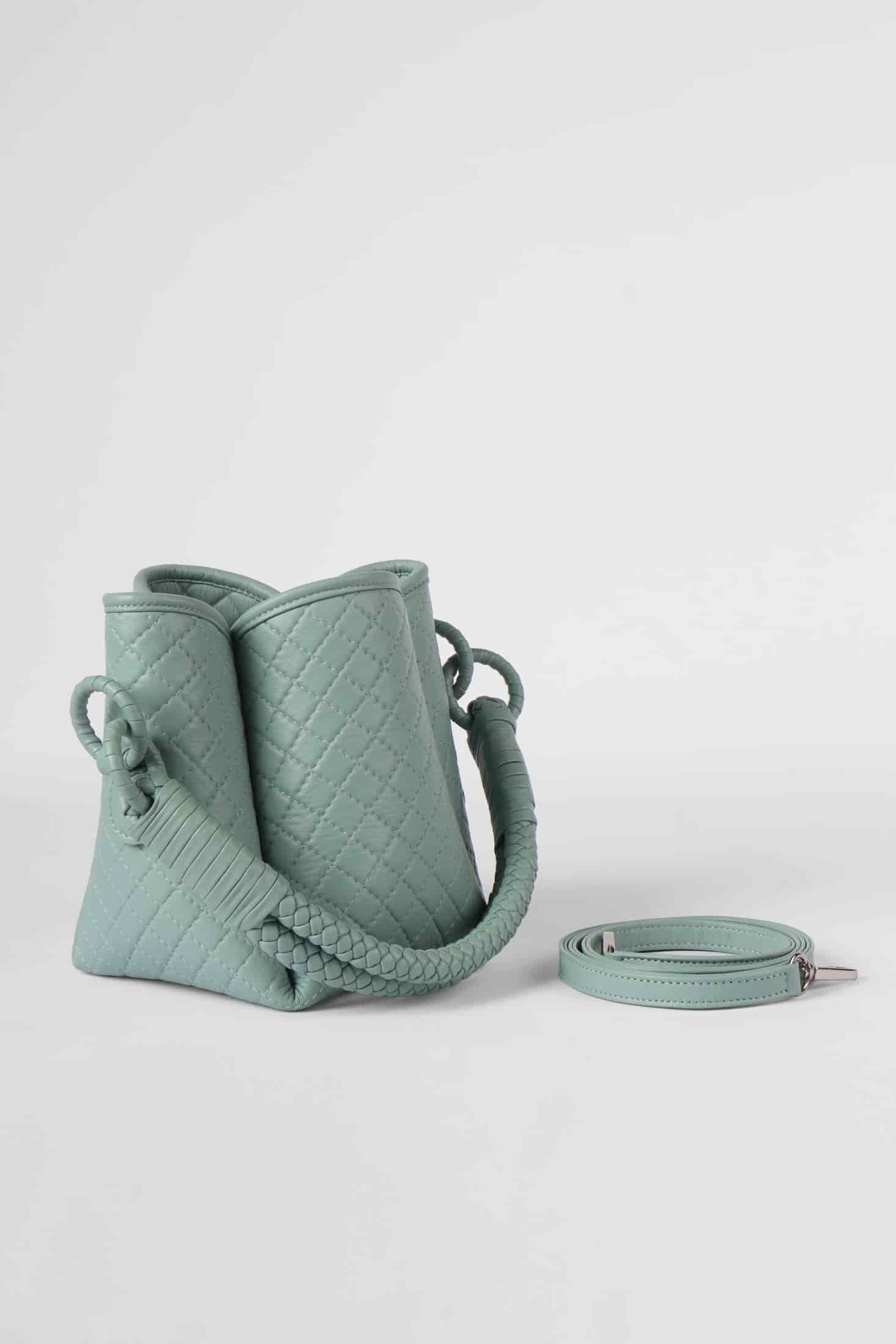 Tulip Mini Bucket Bag, Aqua - miniatura 4