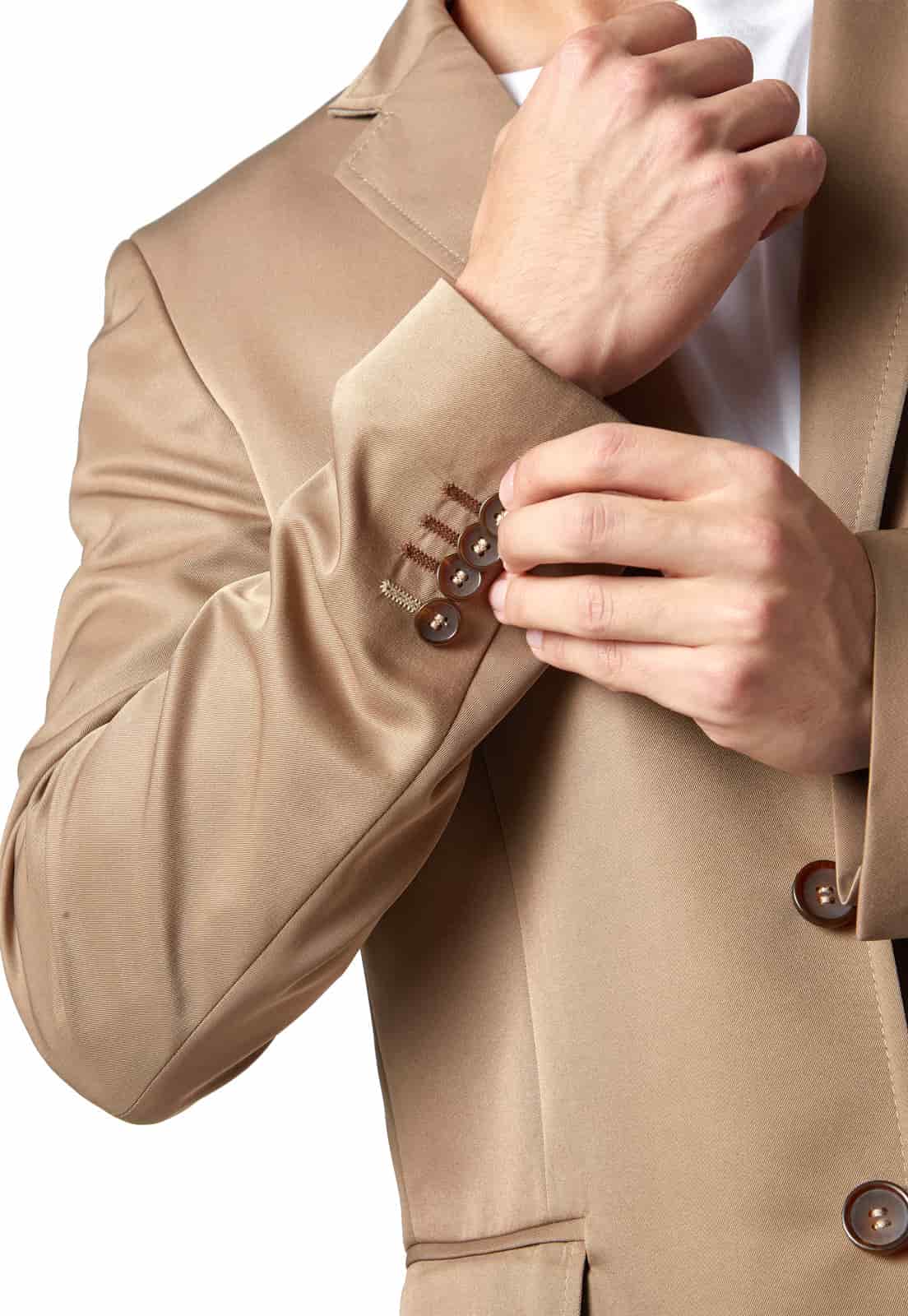 Blazer clásico café claro. - miniatura 12