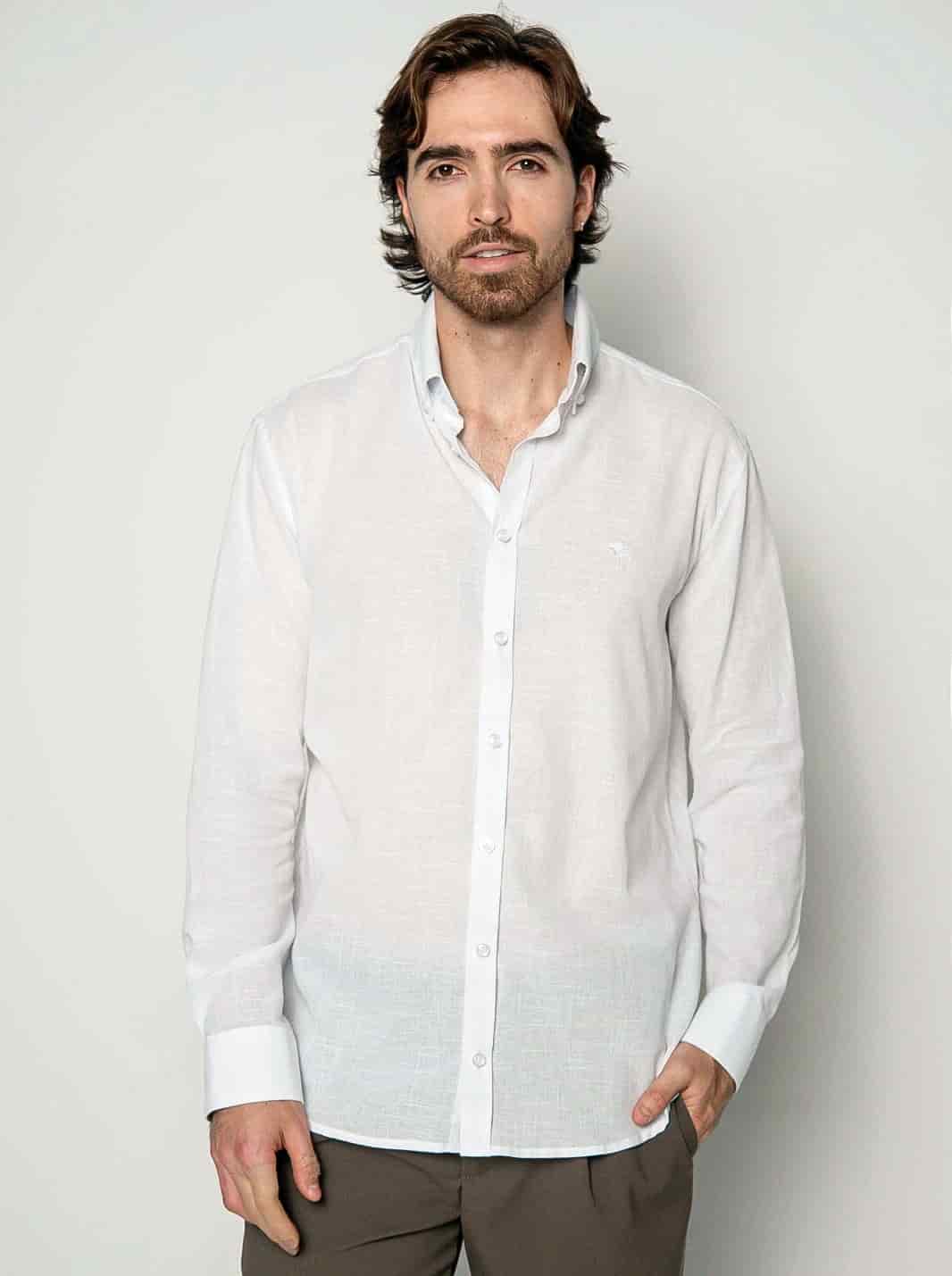 CAMISA ARMONÍA BORDADA LINO ALGODÓN | HOMBRE - miniatura 2
