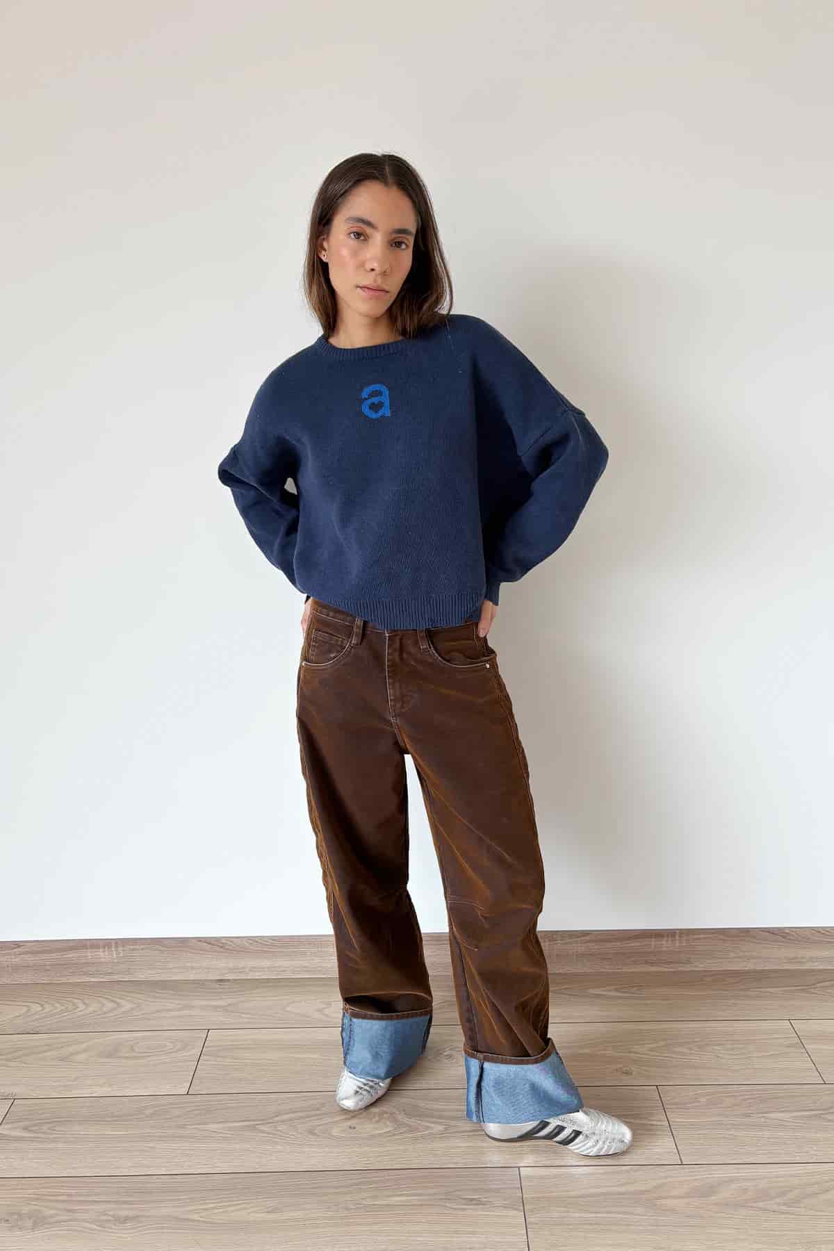 MONOGRAM SWEATER NAVY BLUE - miniatura 4