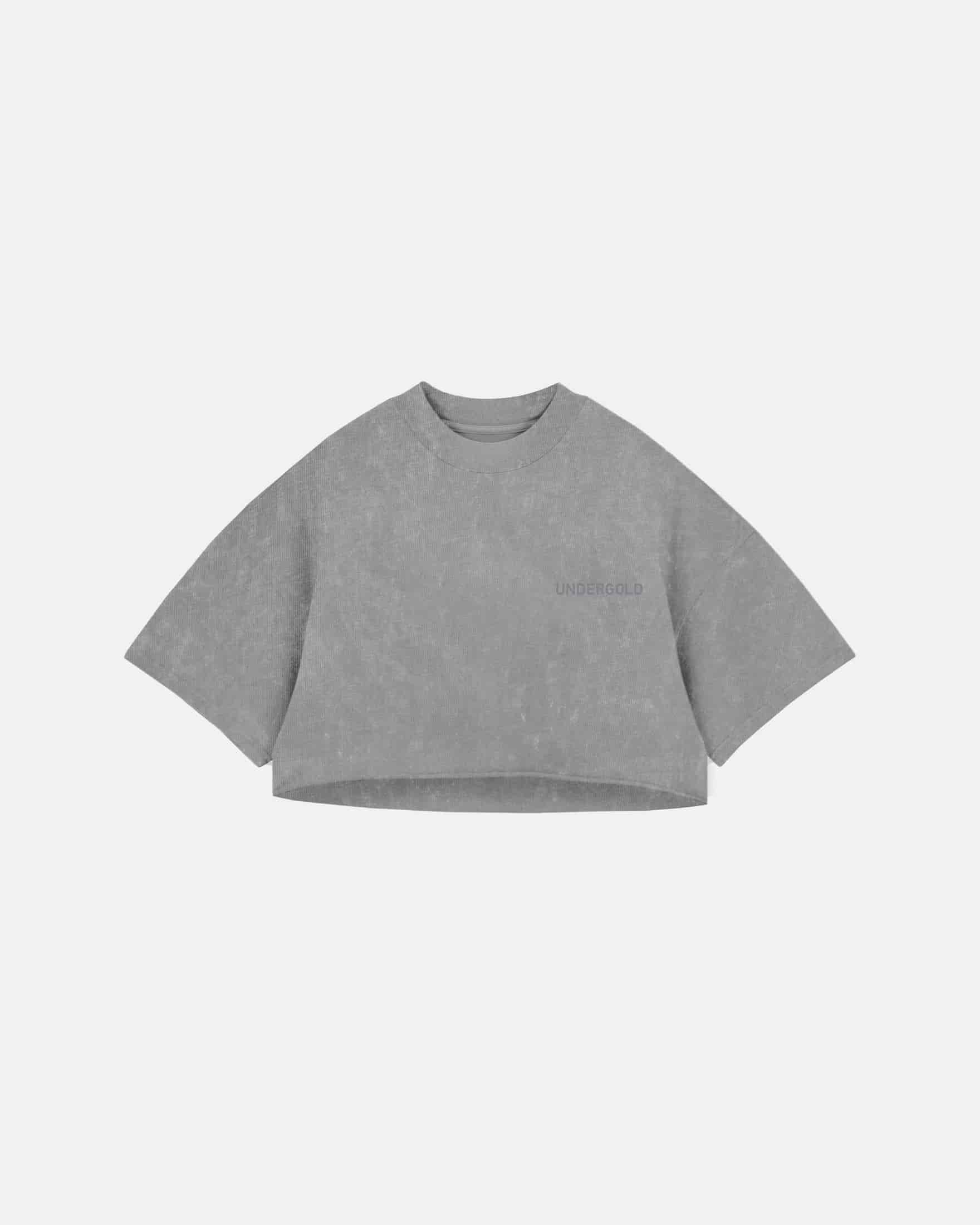 Line Logo Crop Top Washed Gray - miniatura 3