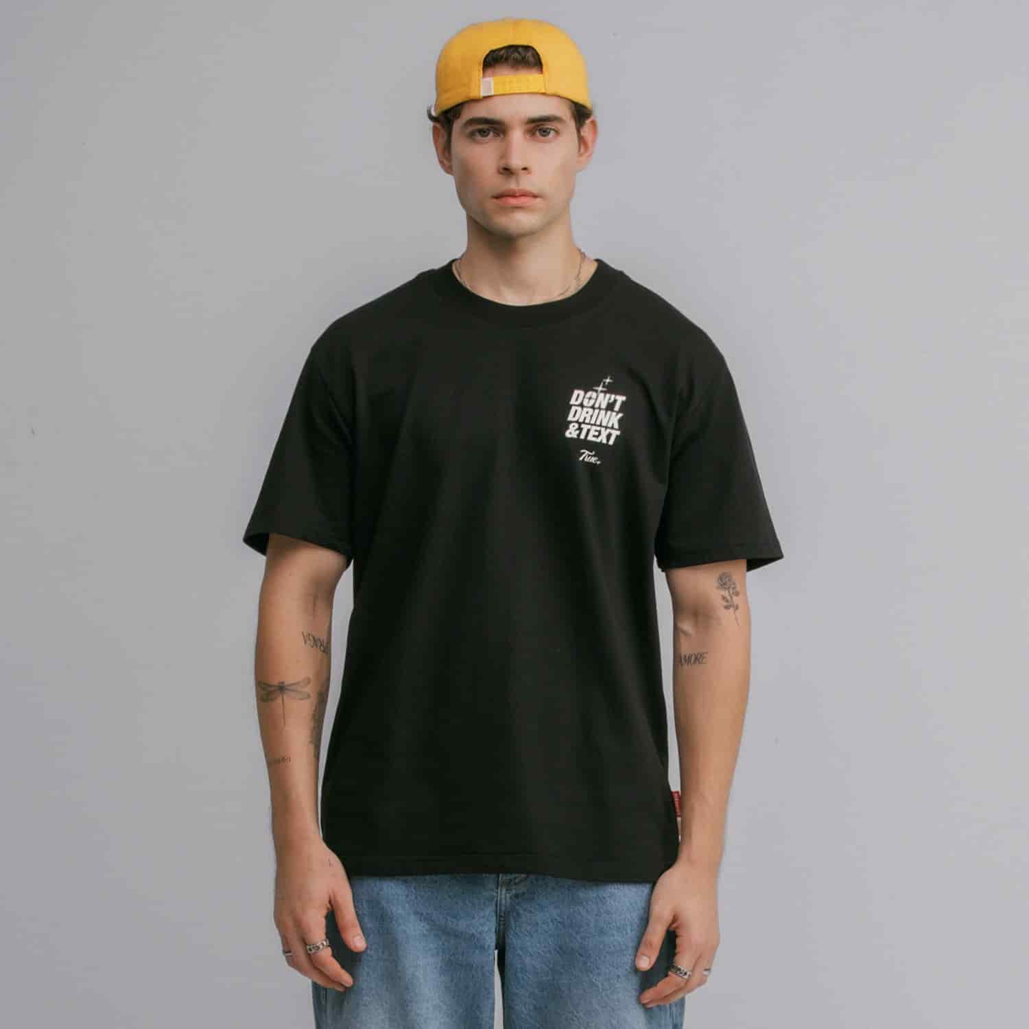 True X Smirnoff Text T-Shirt - Black - miniatura 2