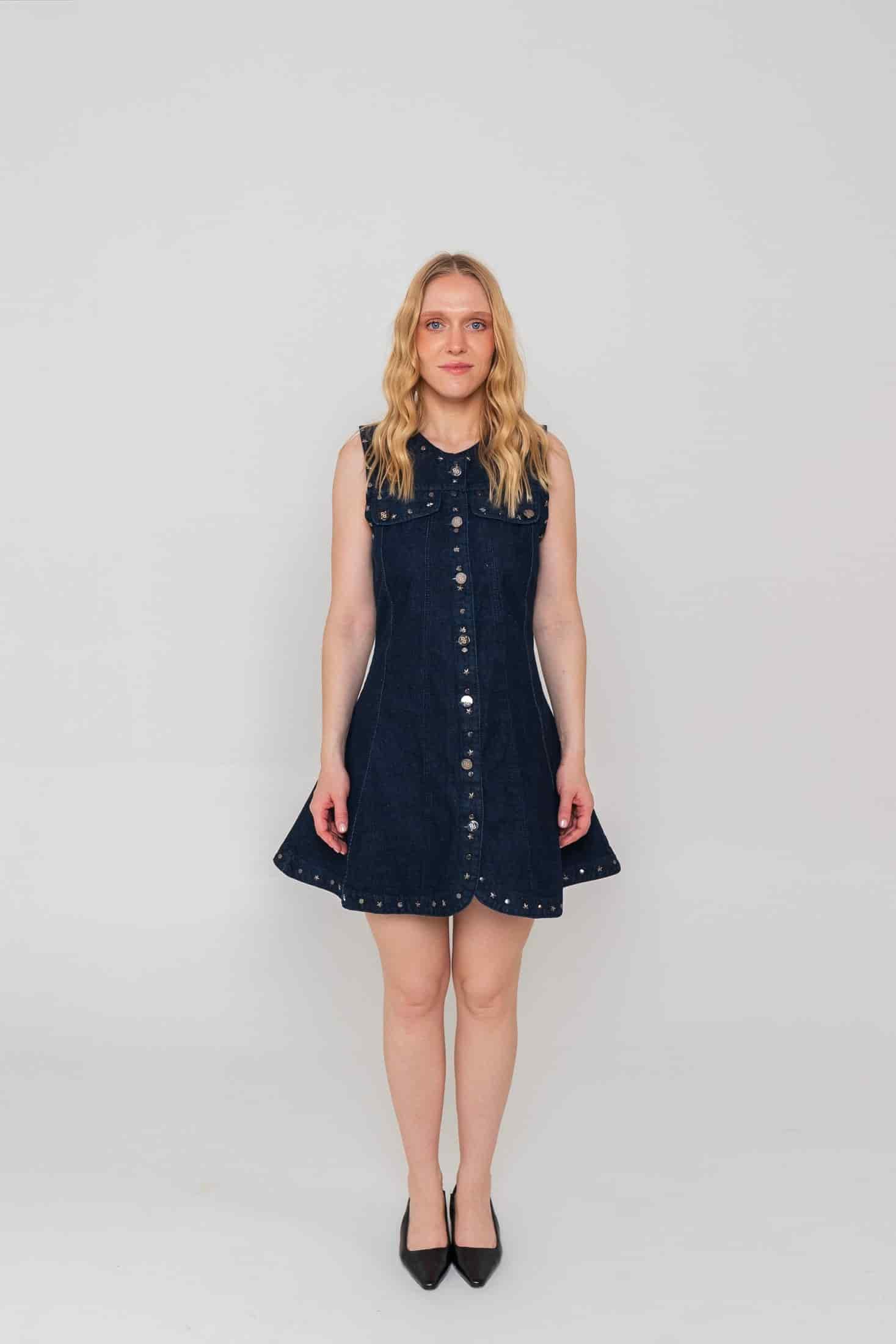Cosmic Denim Dress - miniatura 1