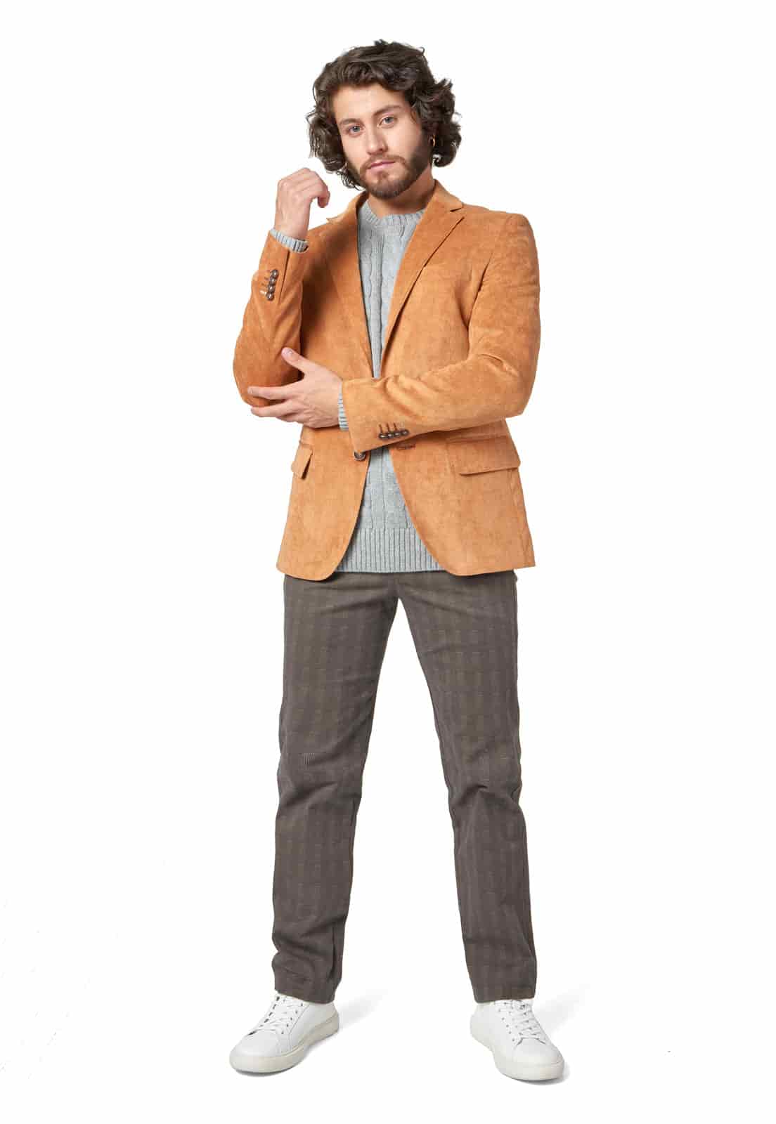 Blazer clásico pana camel. - miniatura 10