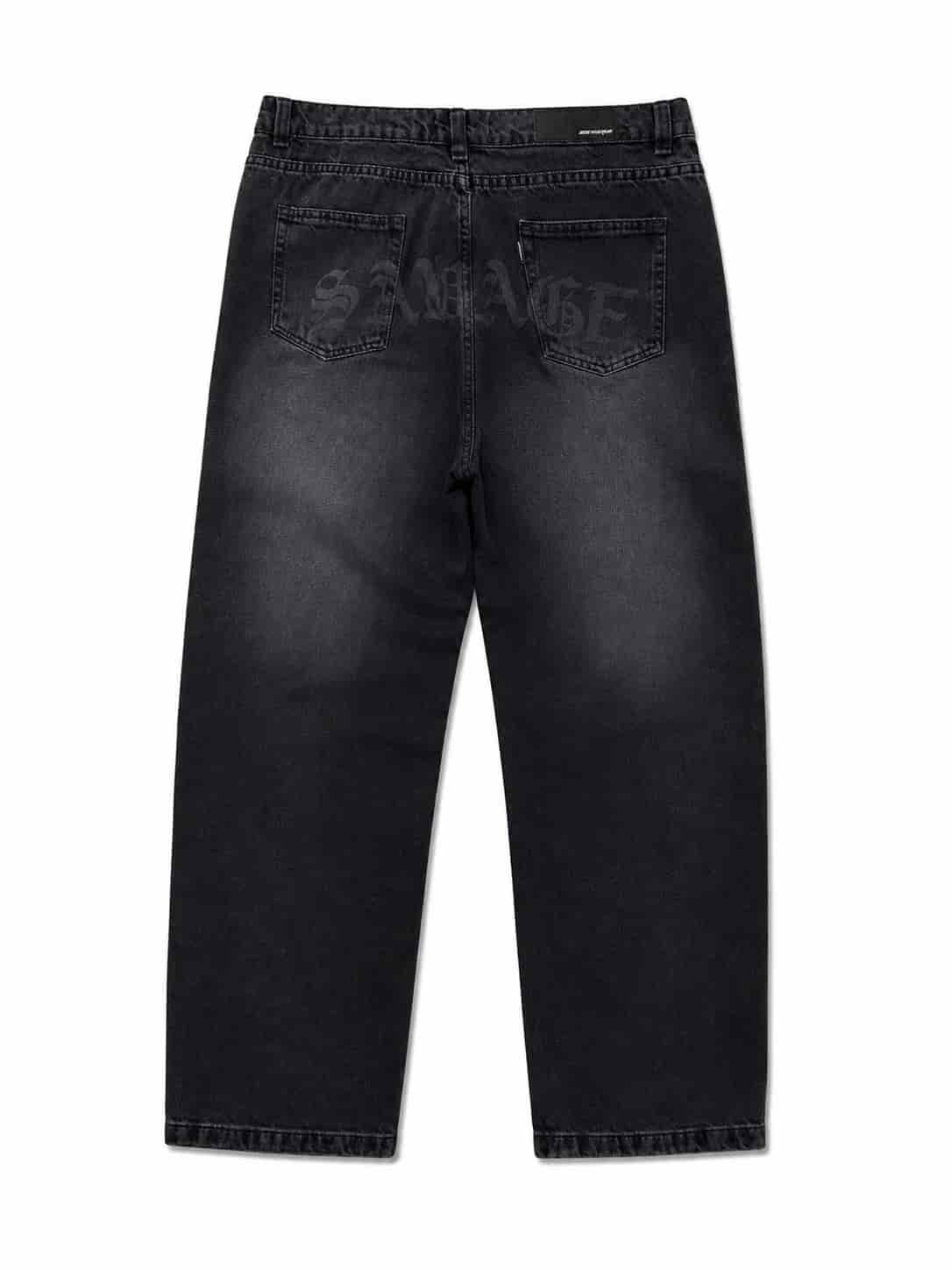 JEAN BAGGY NEGRO SAVAGE RED DISTRICT - miniatura 2