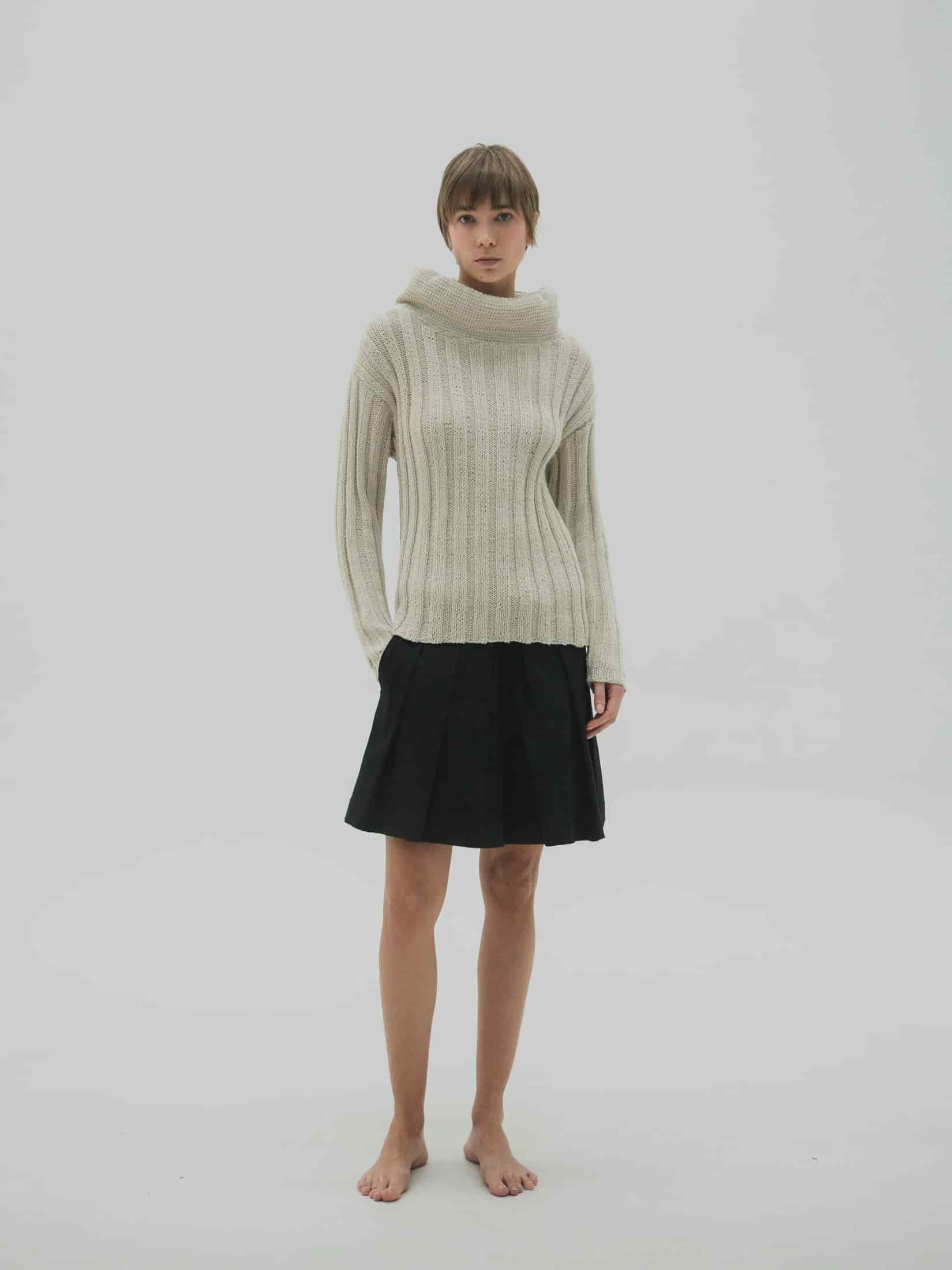 Sweater cuello alto estructurado crochet - miniatura 6
