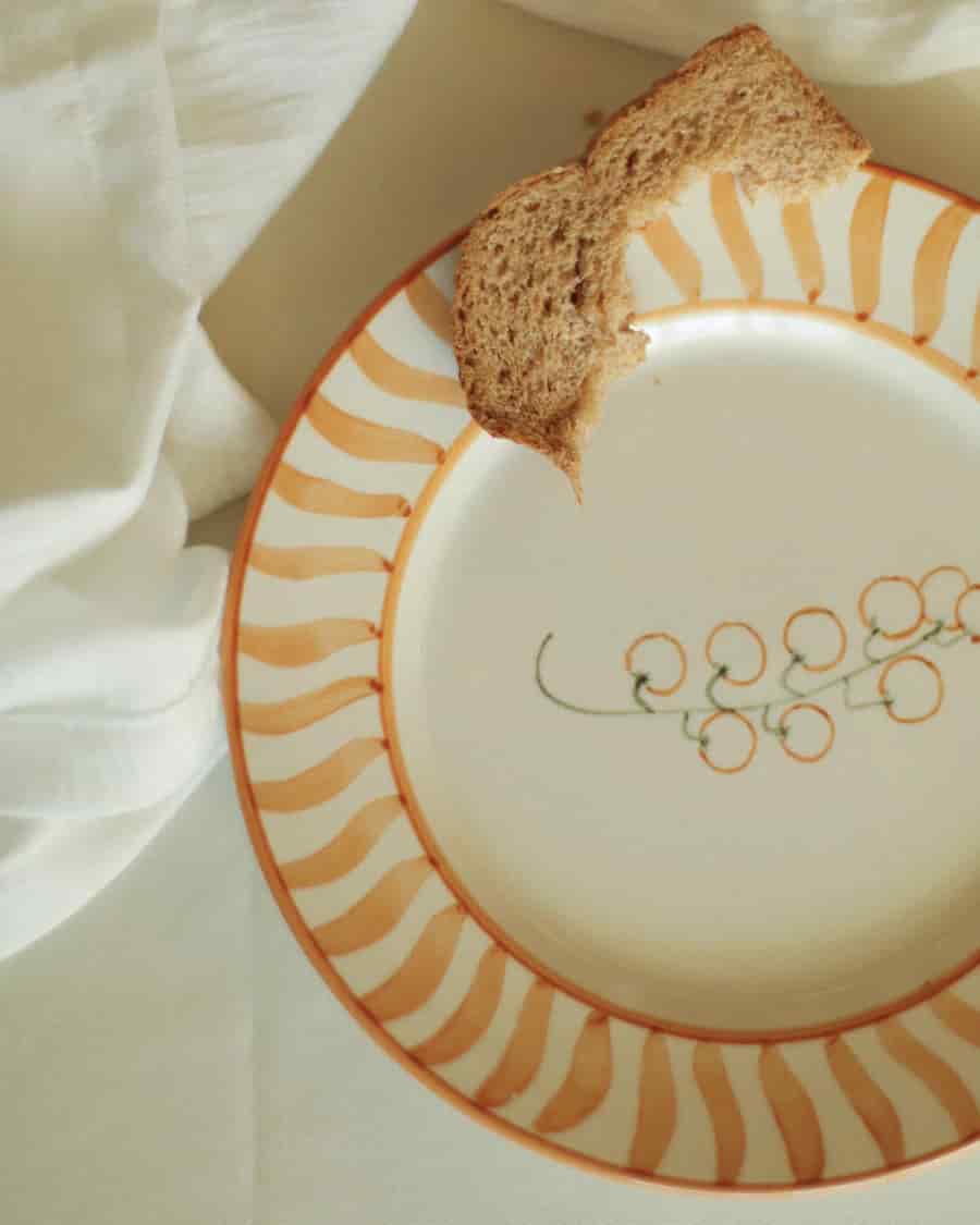PREORDER - SET X4 DESSERT PLATE - TOMATO - miniatura 3