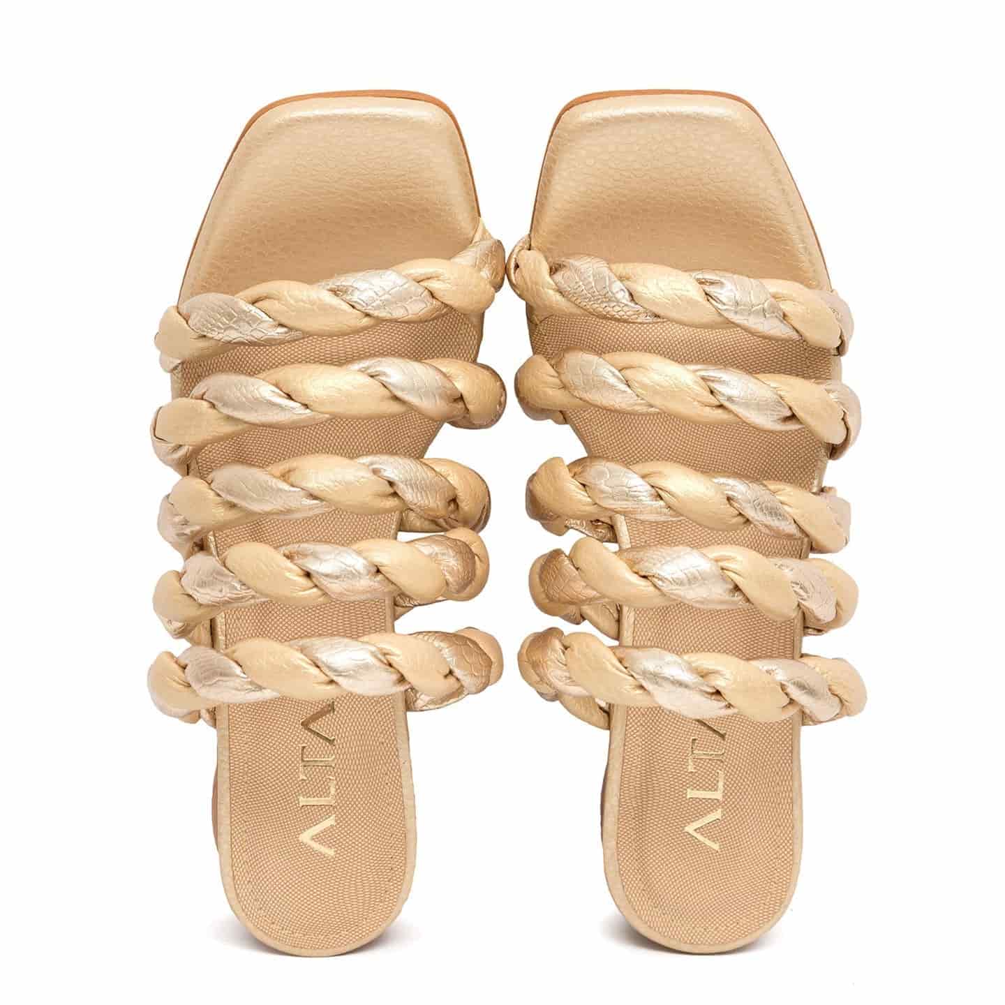 ZYLVIE GOLD SANDALS - miniatura 3