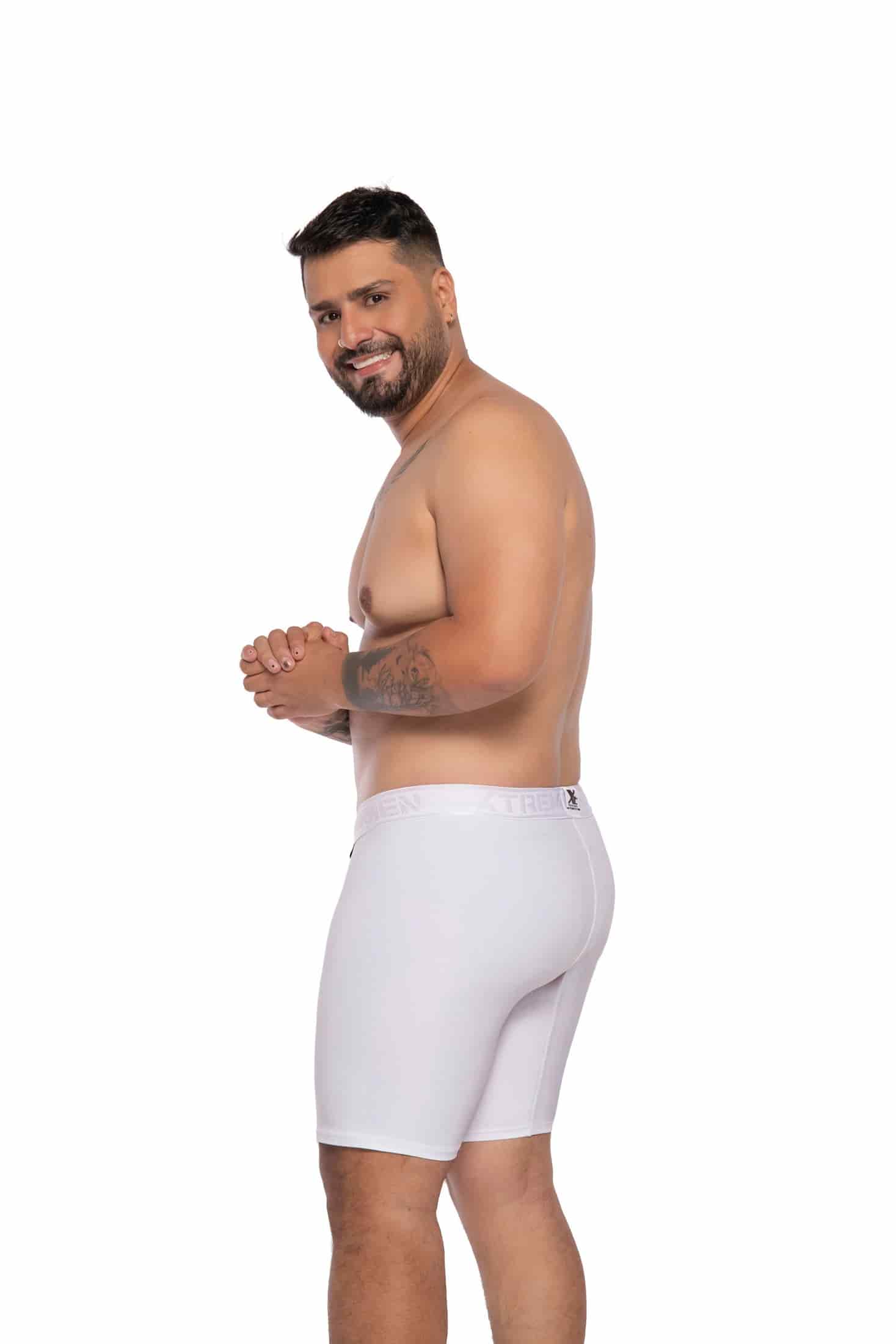BOXER CLASICO EXTRAGRANDE MICROFIBRA NYLON  BLANCO - miniatura 2