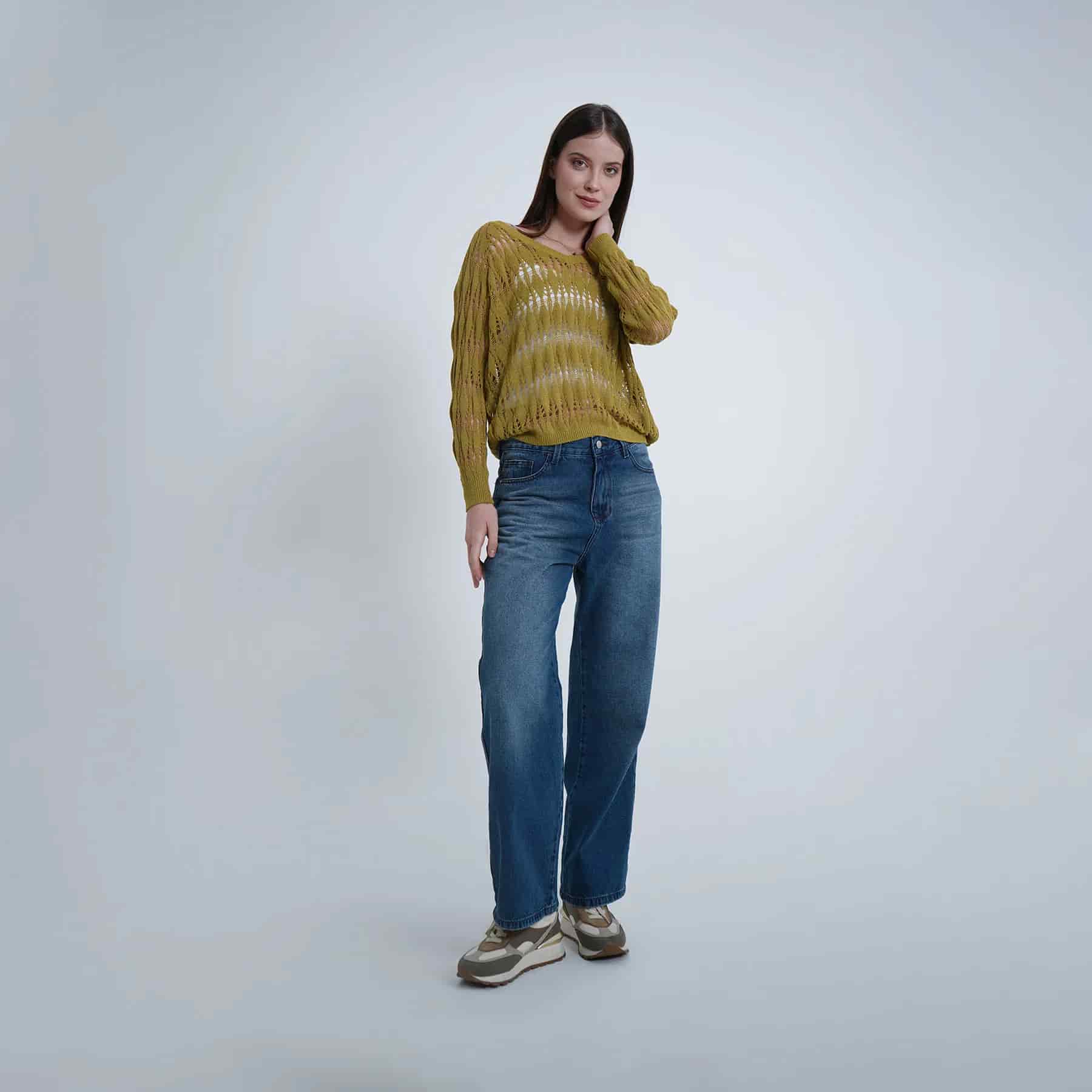 Sweater Cuello V Manga Larga - miniatura 3