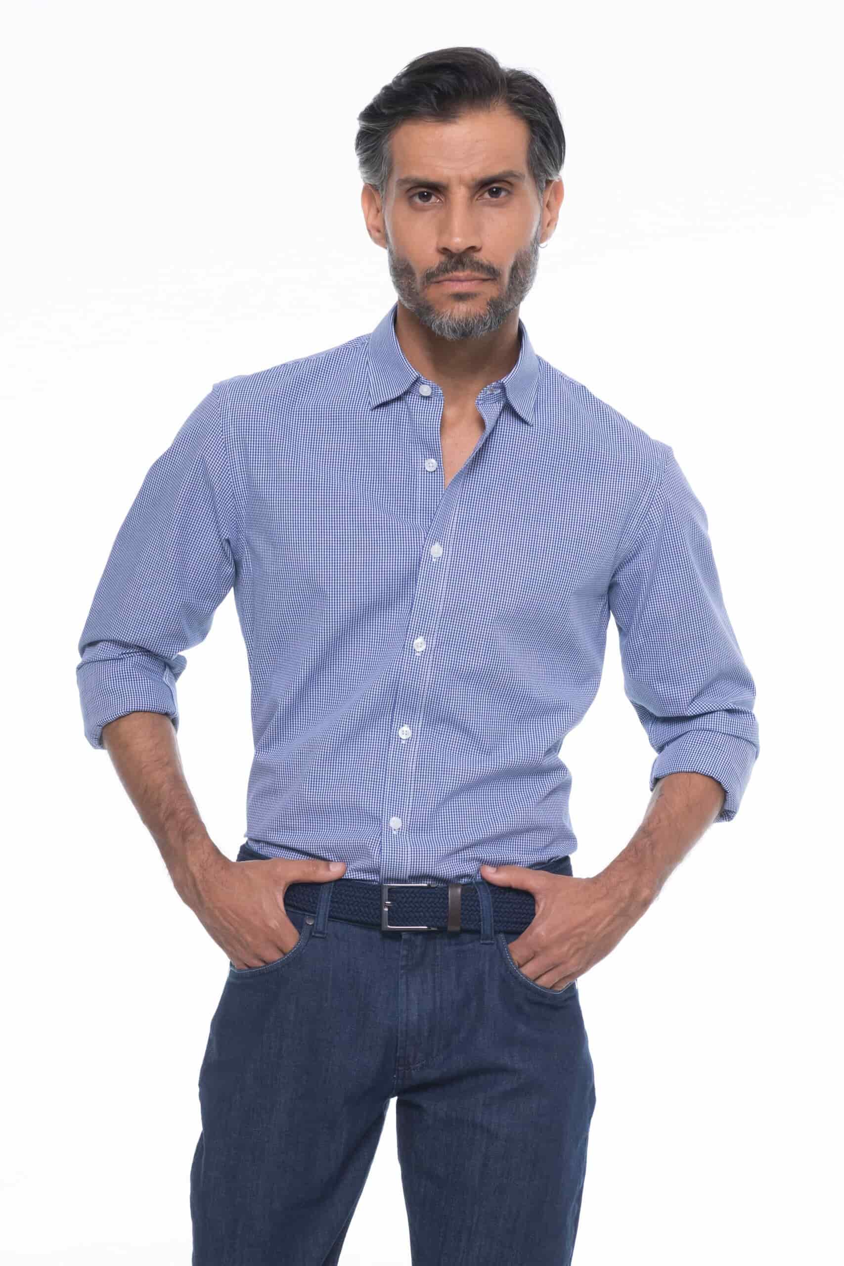 Camisa Londres Azul Oscuro - miniatura 1