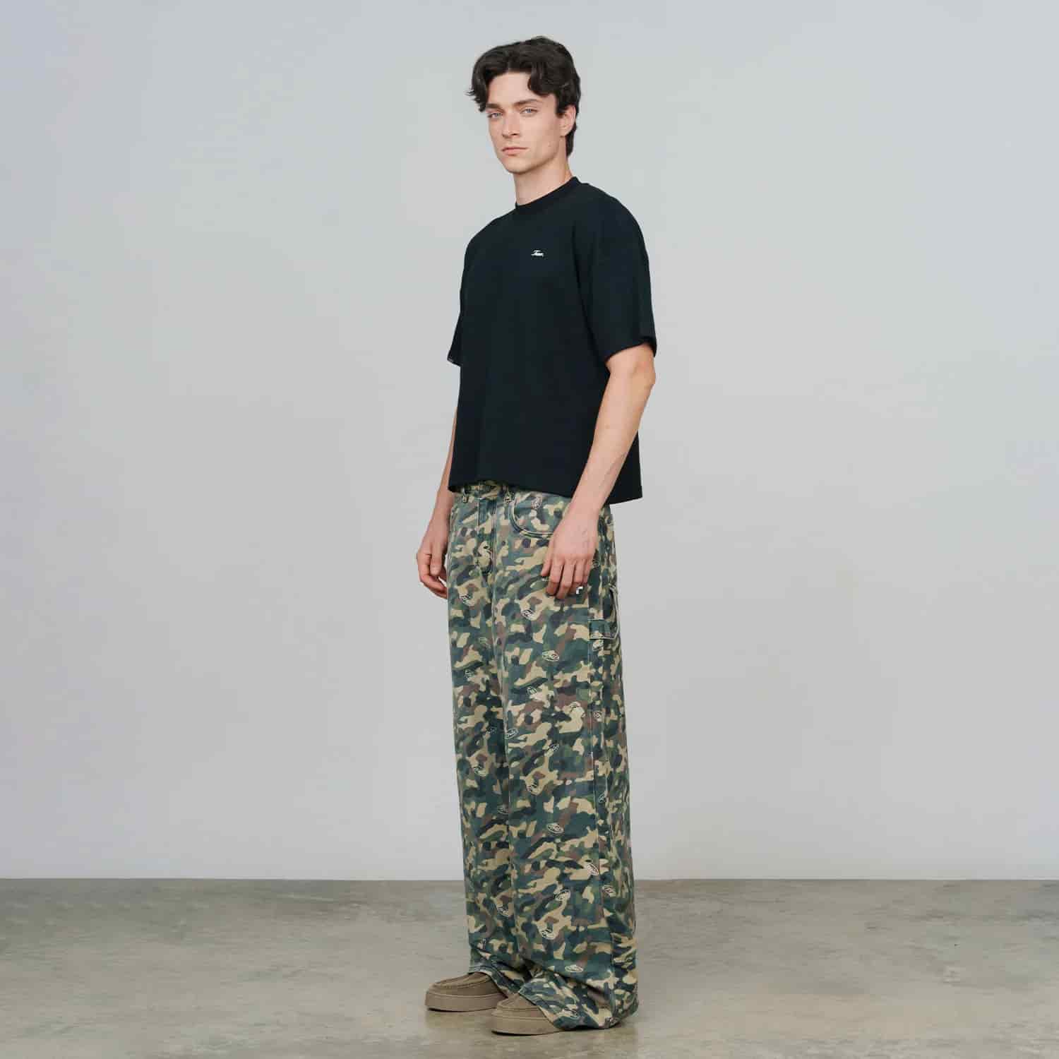 Textured Boxy Tee - Black - miniatura 14