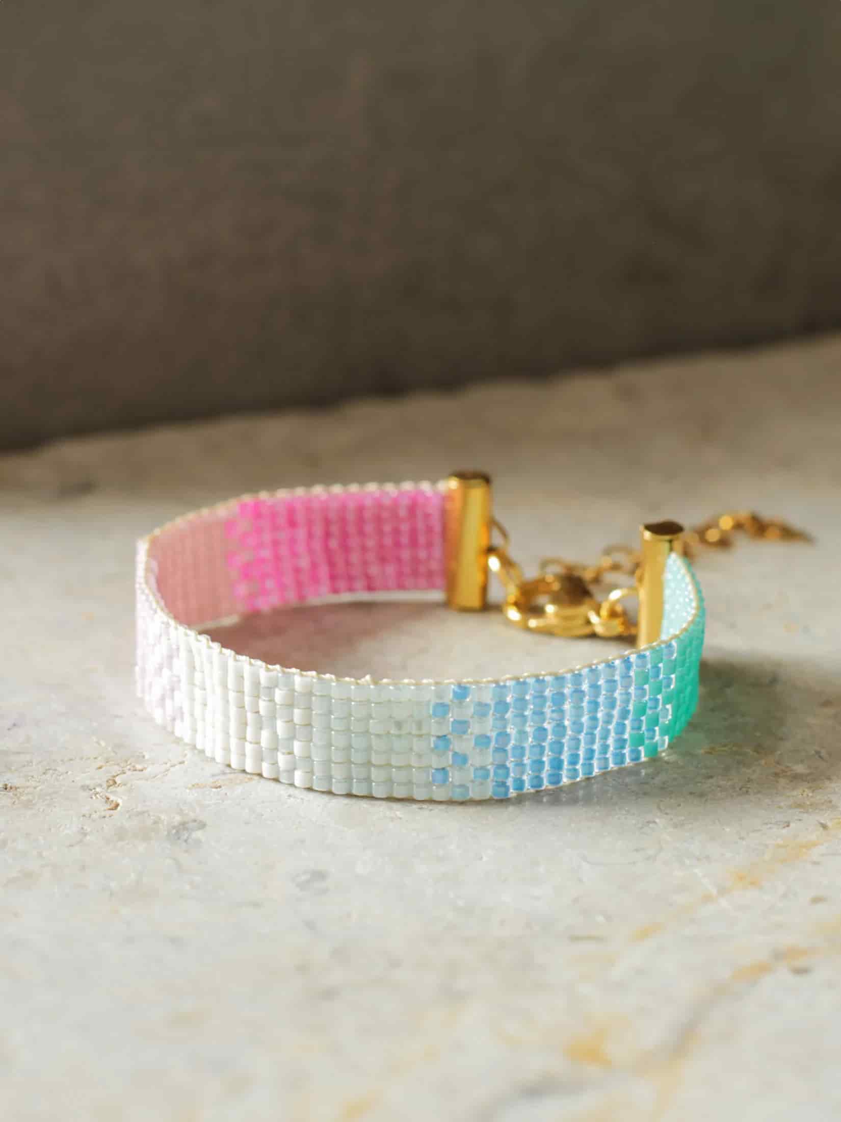 Brazalete Miyuki Coral 7 puntos - miniatura 4