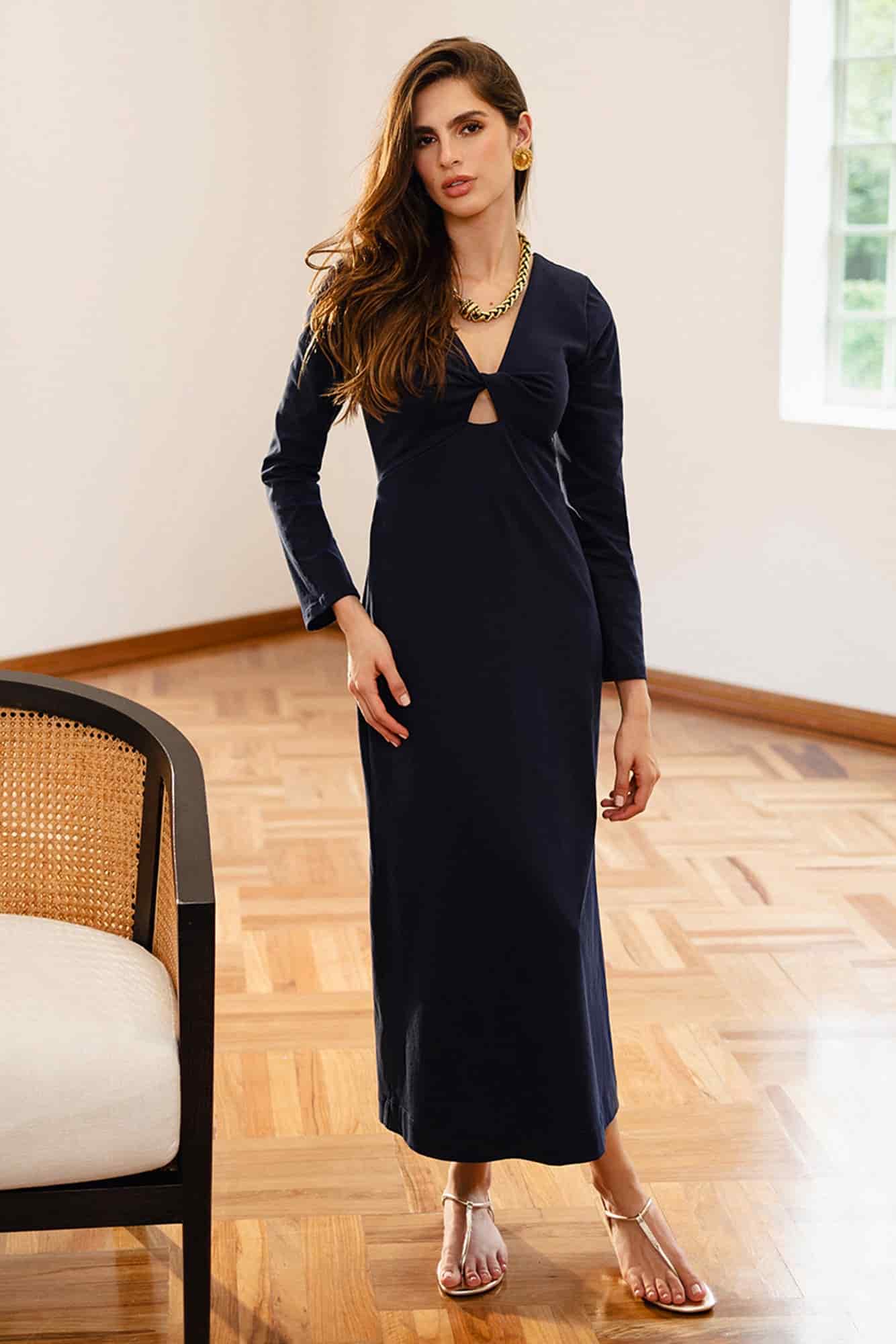 Vestido Amara Azul Turquí - miniatura 2