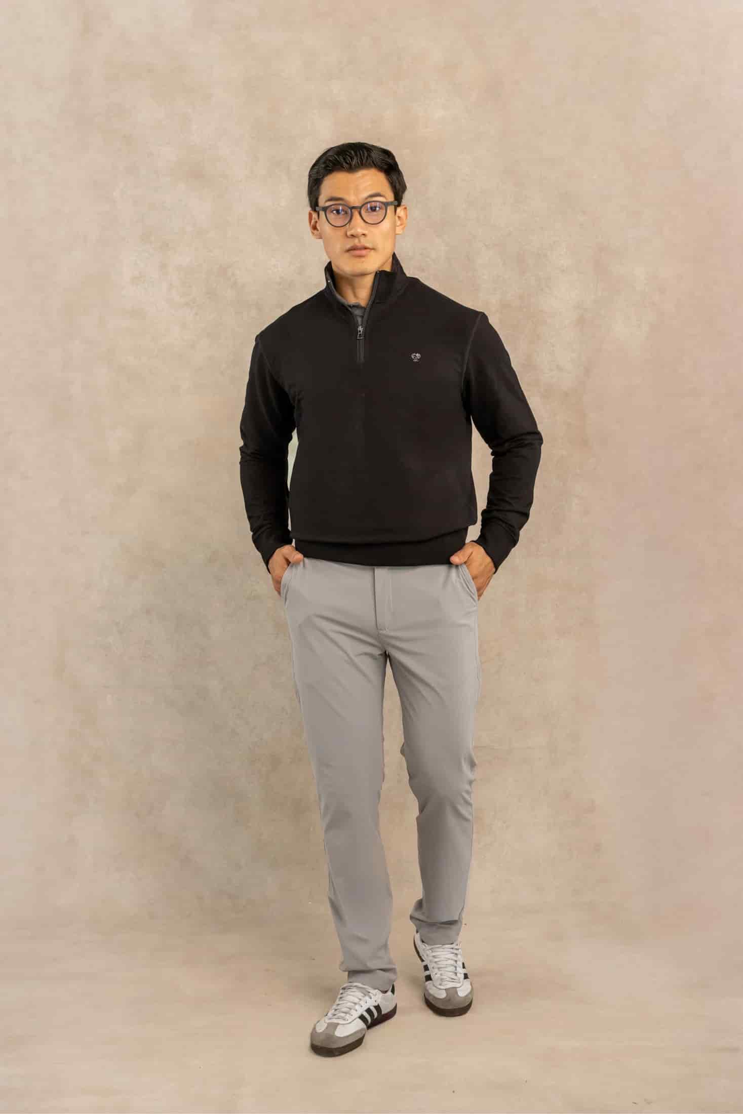 Halfzip Viana Antimanchas Negro - miniatura 2