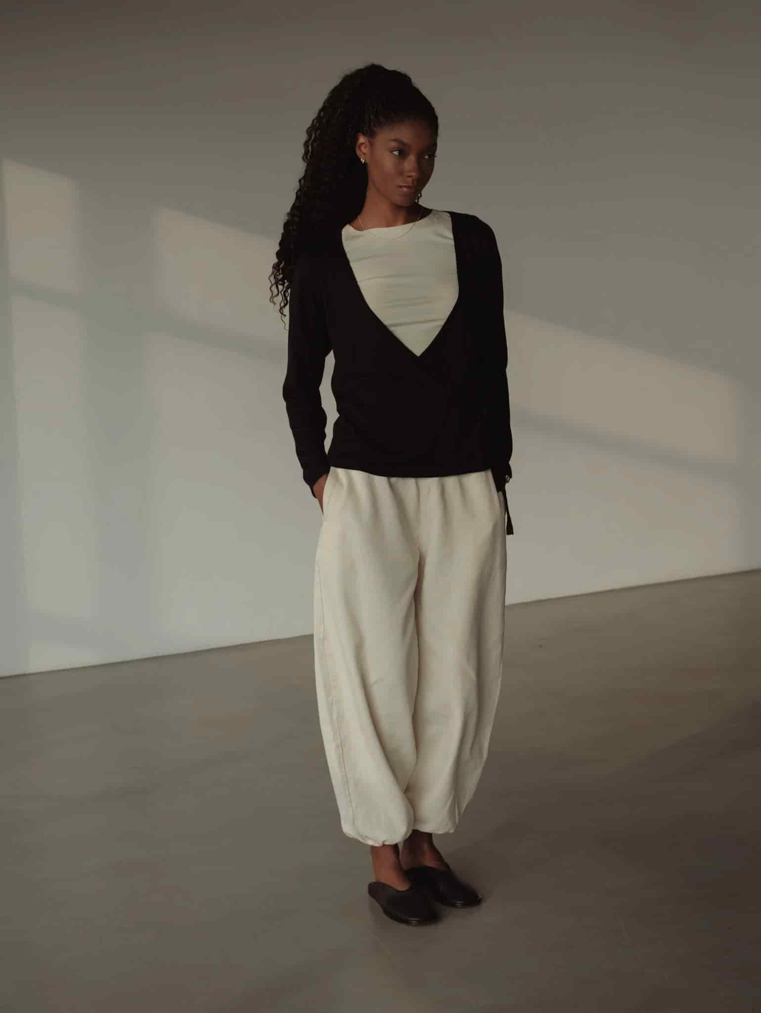 KNIT & KNOT CARDIGAN - BLACK - miniatura 2