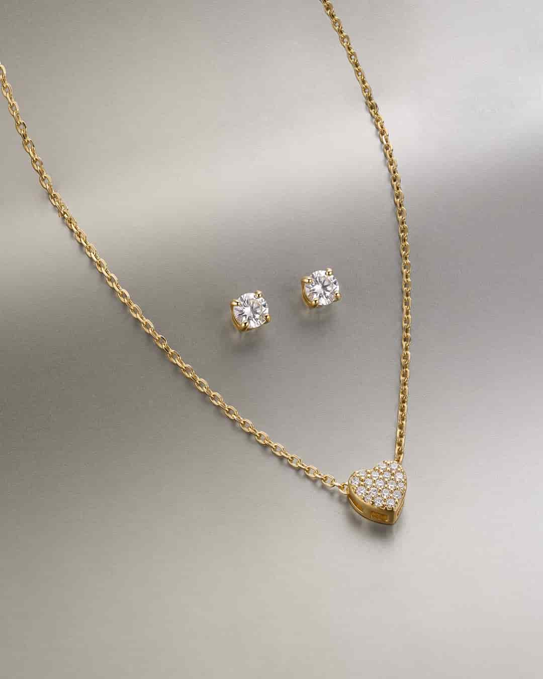 Collar Corazón Pavé - miniatura 1