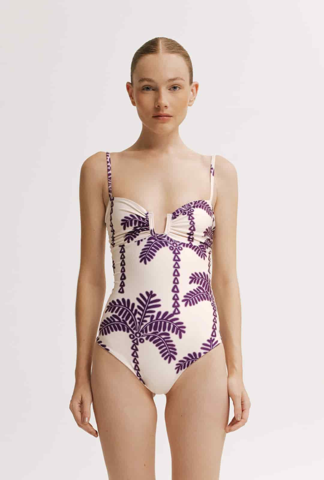 Vestido de Baño Enterizo Holly Malva - miniatura 1