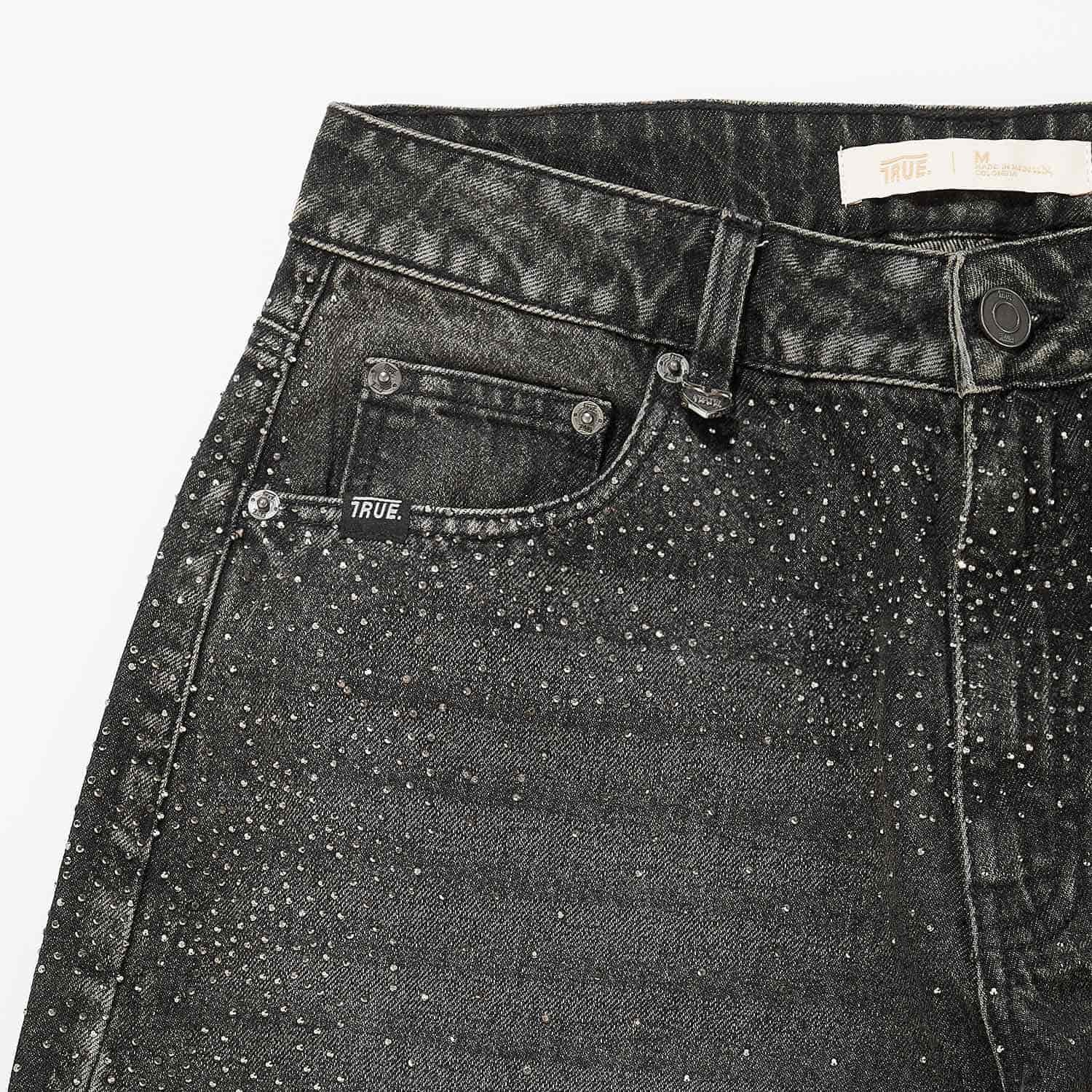 Starry Wide-Leg Jeans - Black - miniatura 5