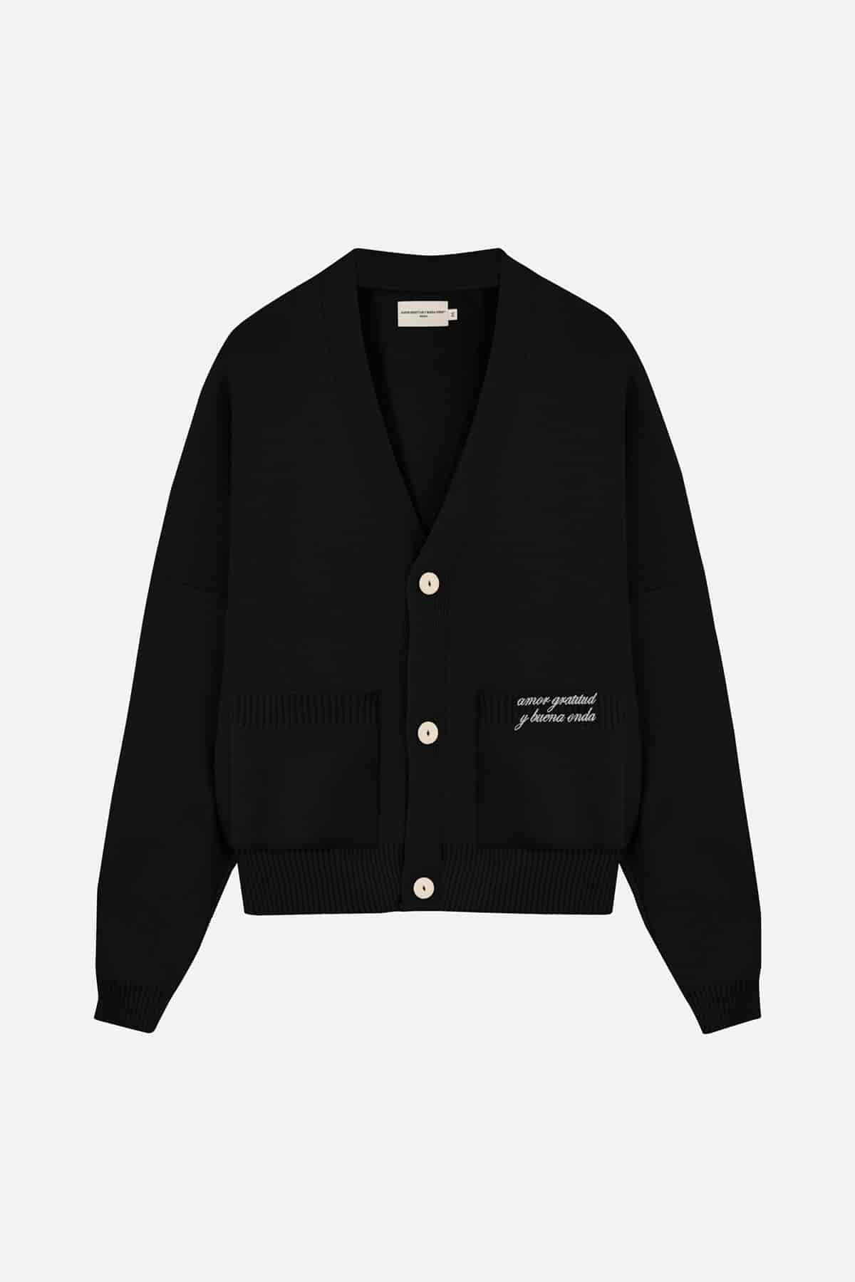 SIGNATURE CARDIGAN BLACK - miniatura 1