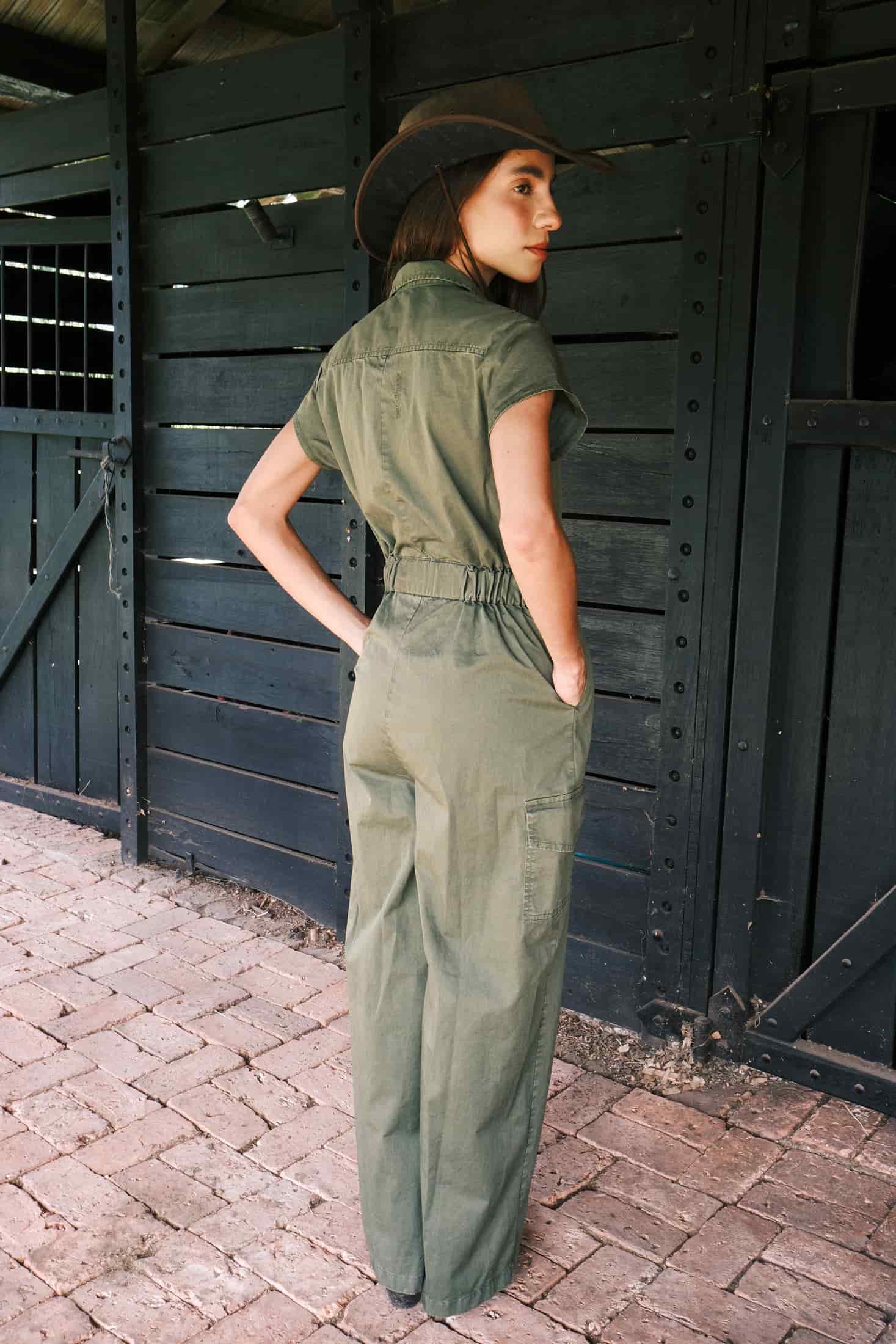 Organic Cotton Cargo Jumpsuit - miniatura 3