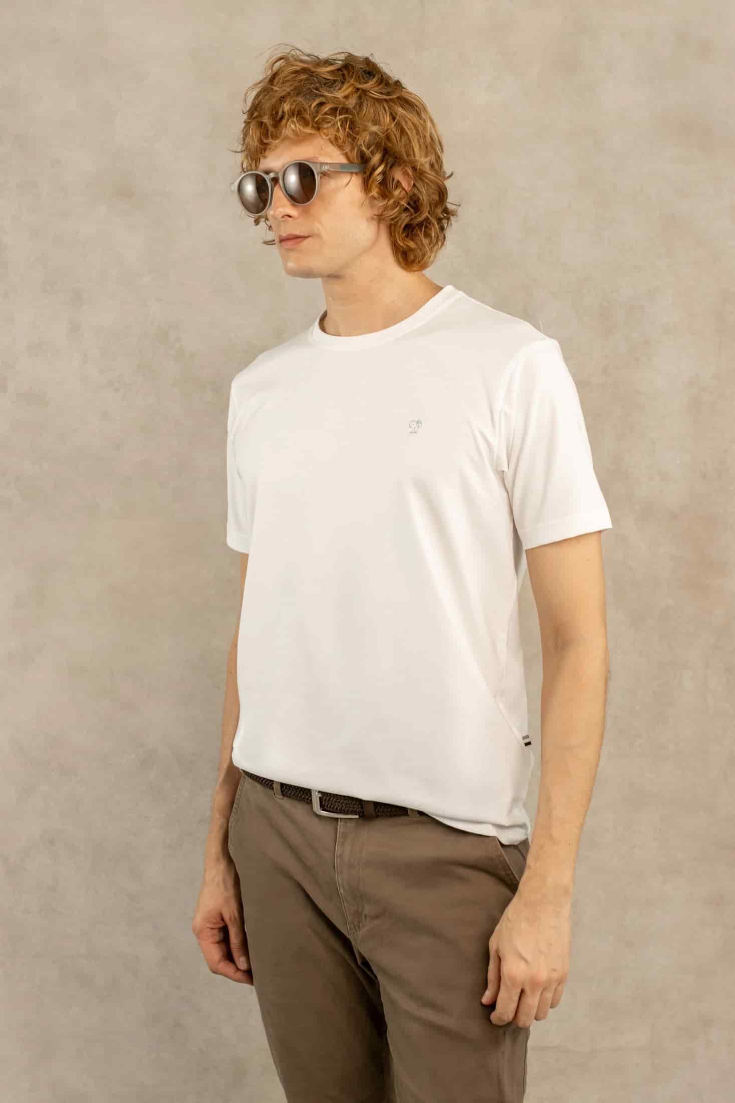 Camiseta Antimanchas Blanco Logo Gris - Talla Regular - miniatura 4
