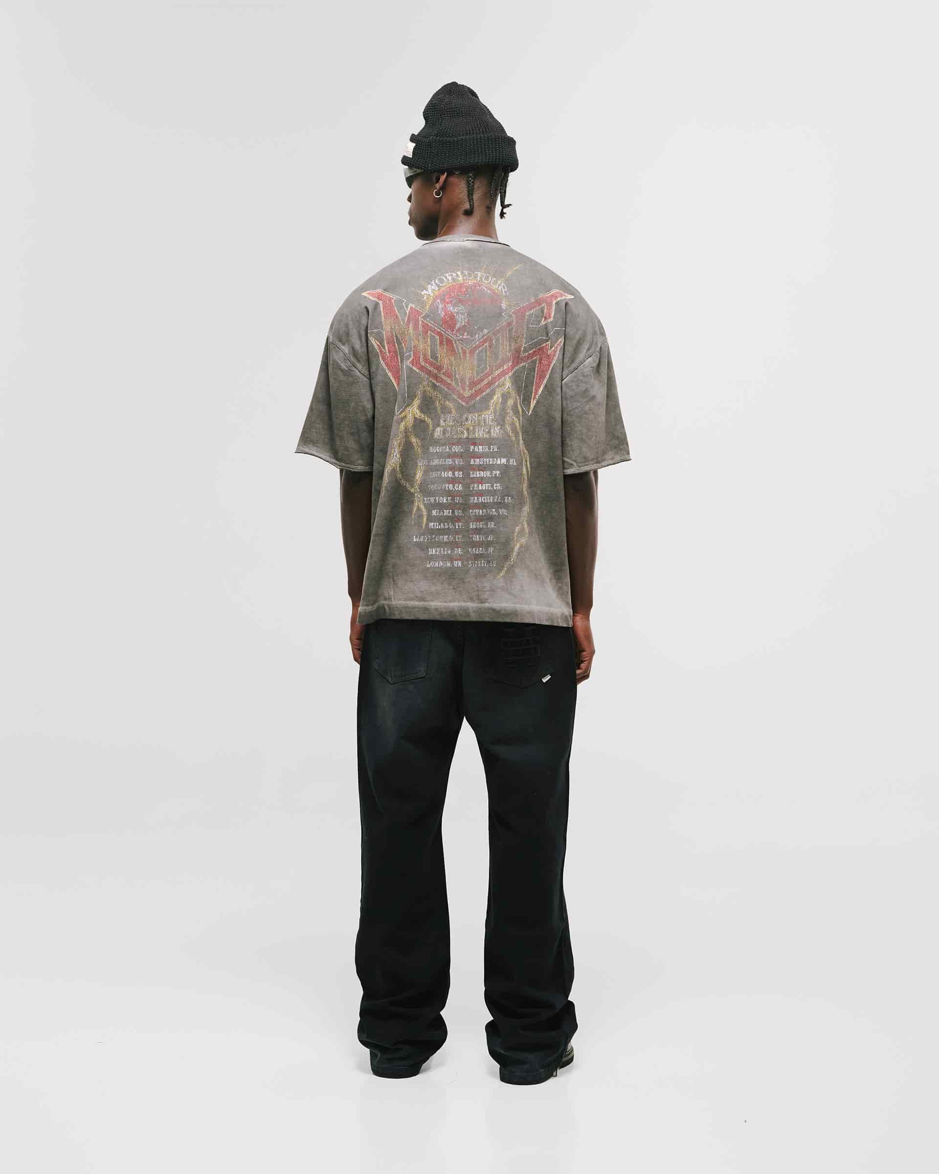 Camiseta Boxy Fit World Tour - Gris Desgastado (Exclusiva) - miniatura 7