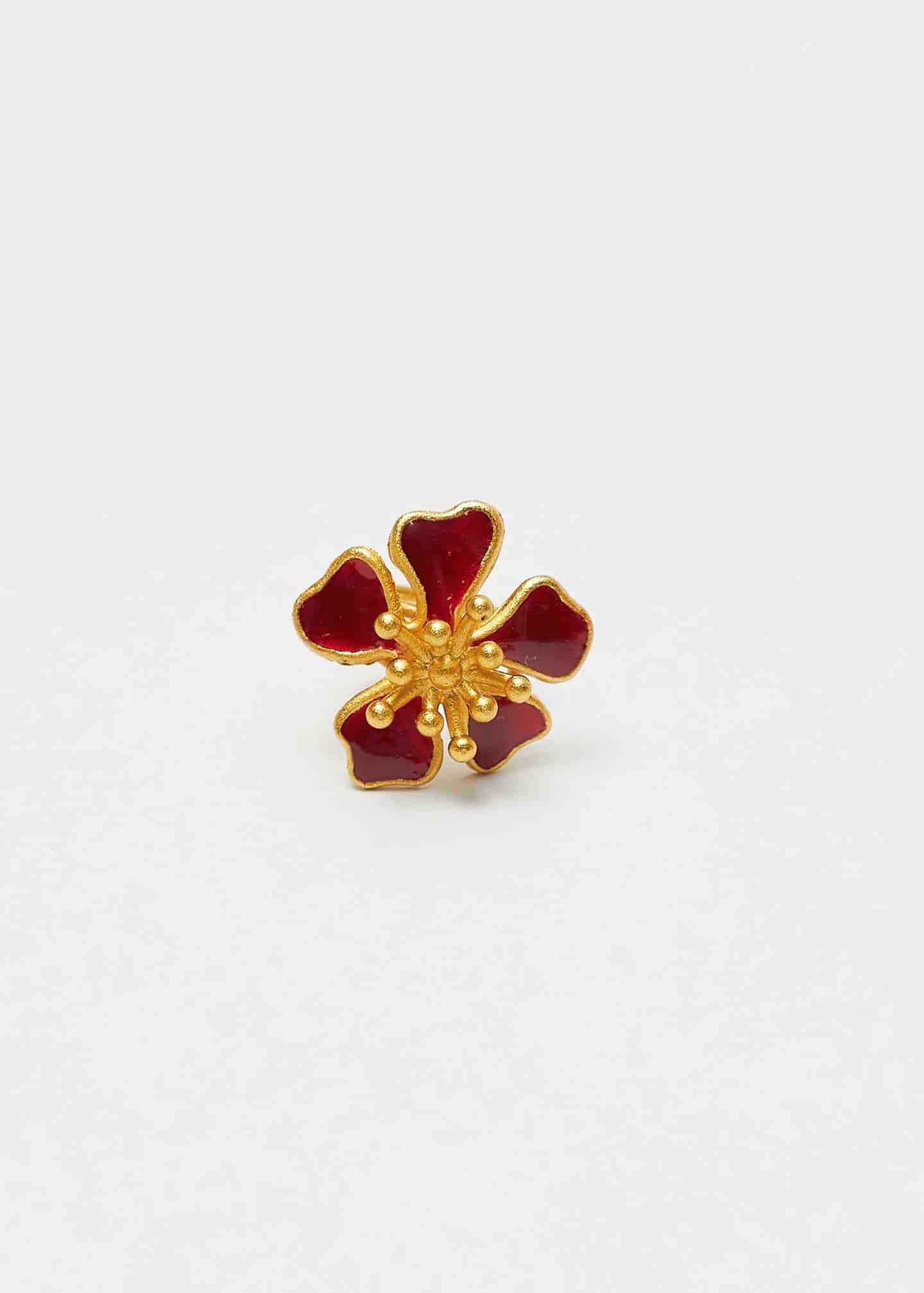 Earcuff Aurora mini rojo vino - miniatura 1