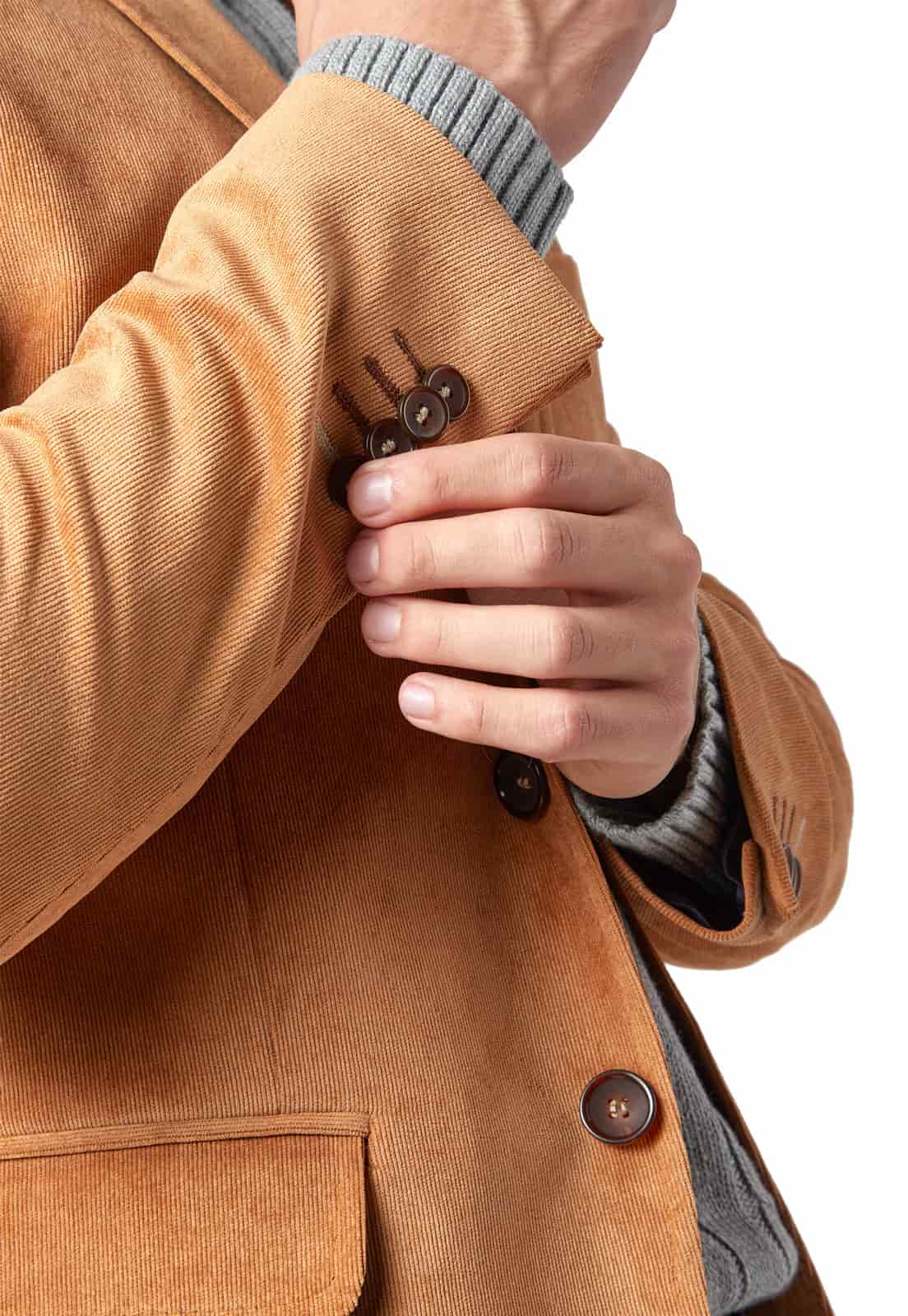 Blazer clásico pana camel. - miniatura 12