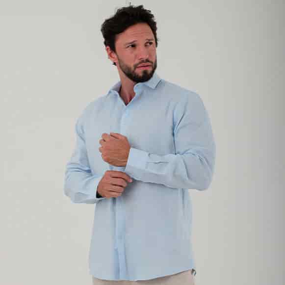 CAMISA ML 100% LINO HOMBRE - miniatura 3