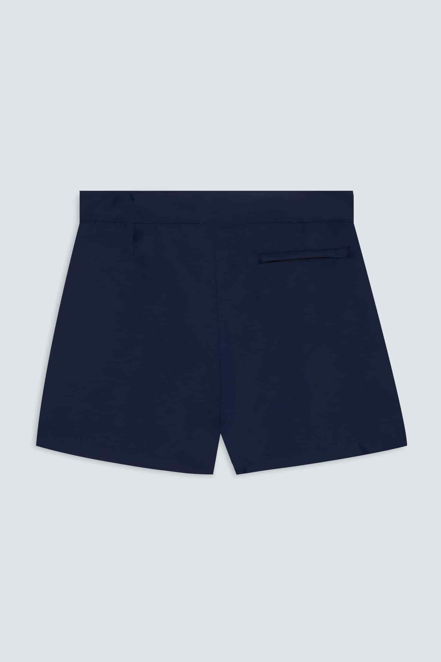 Men's plain waistband swim trunk navy - miniatura 3